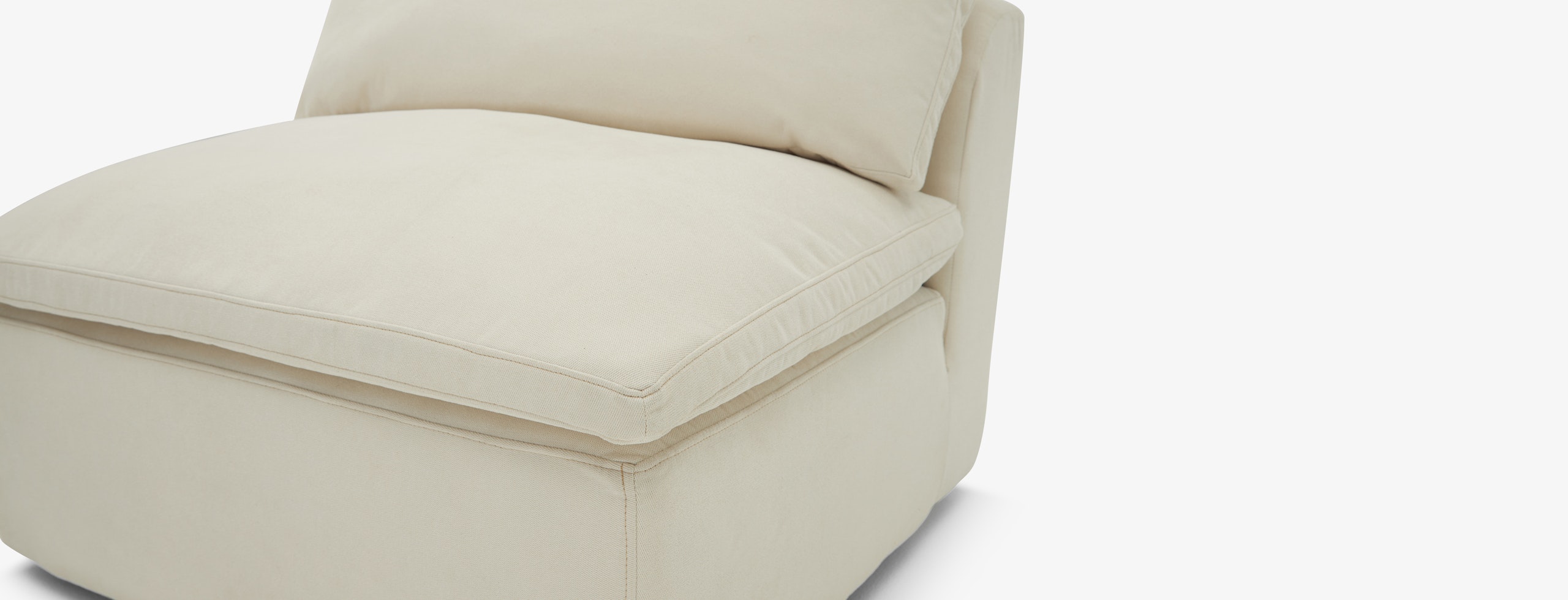 Bryant Petite Armless Chair Caspiar Ivory