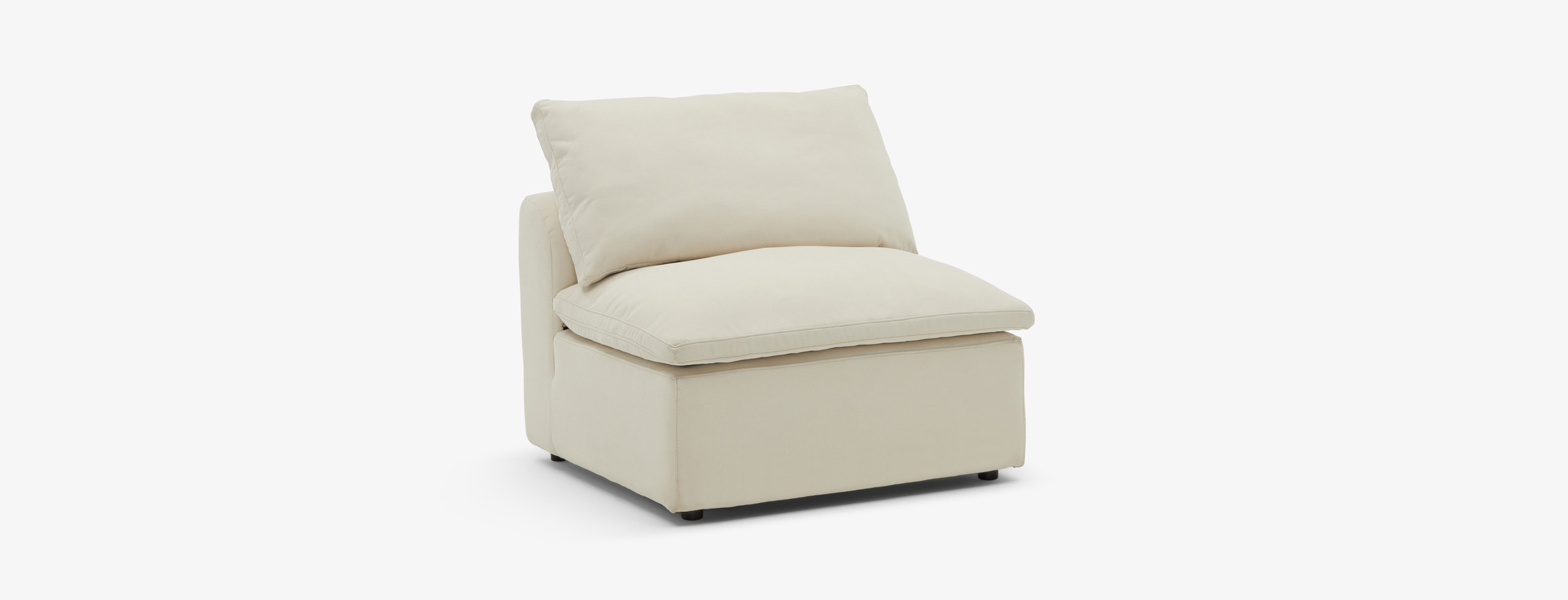 Bryant Petite Armless Chair Caspiar Ivory