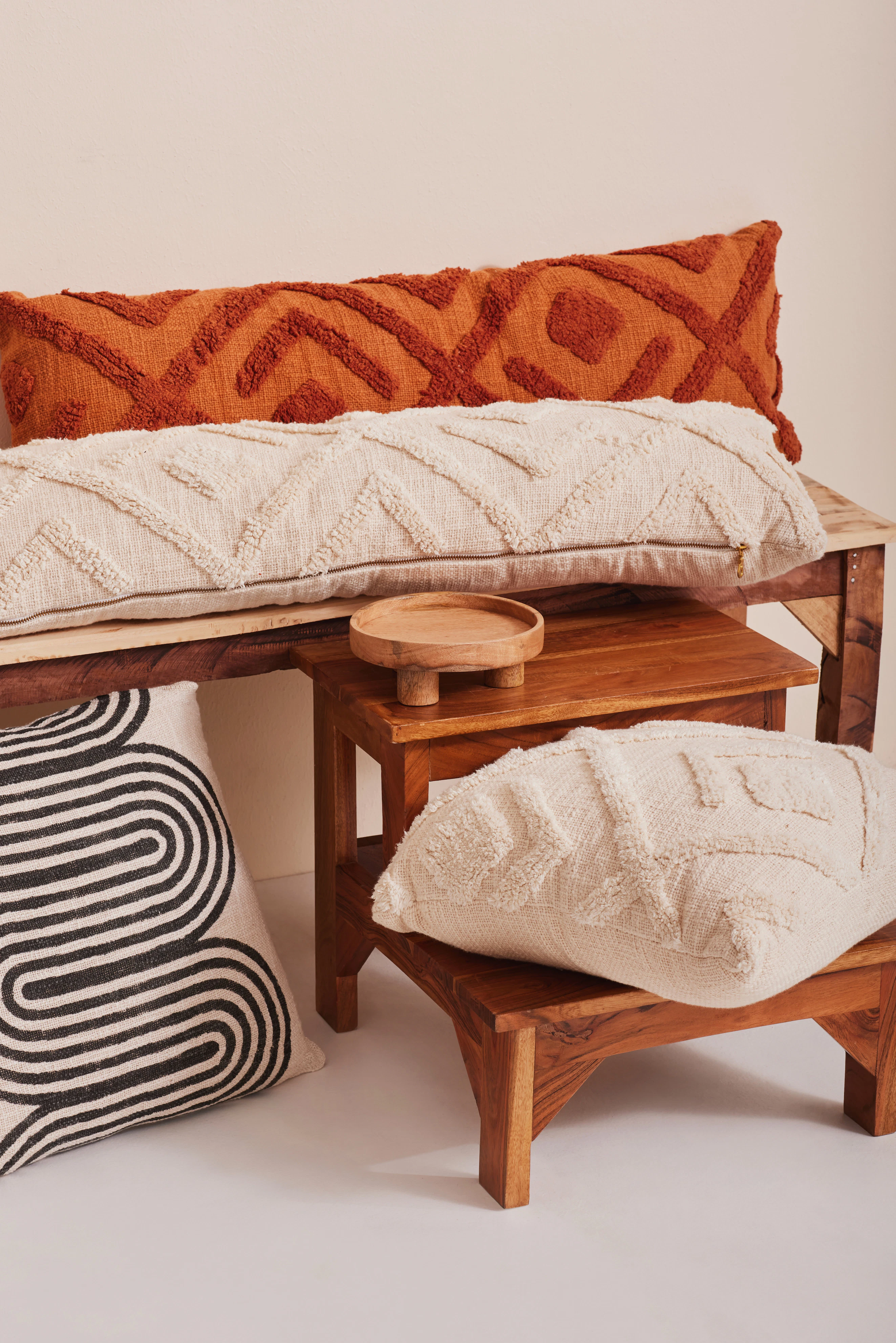 Rust Lourdes Lumbar Pillow