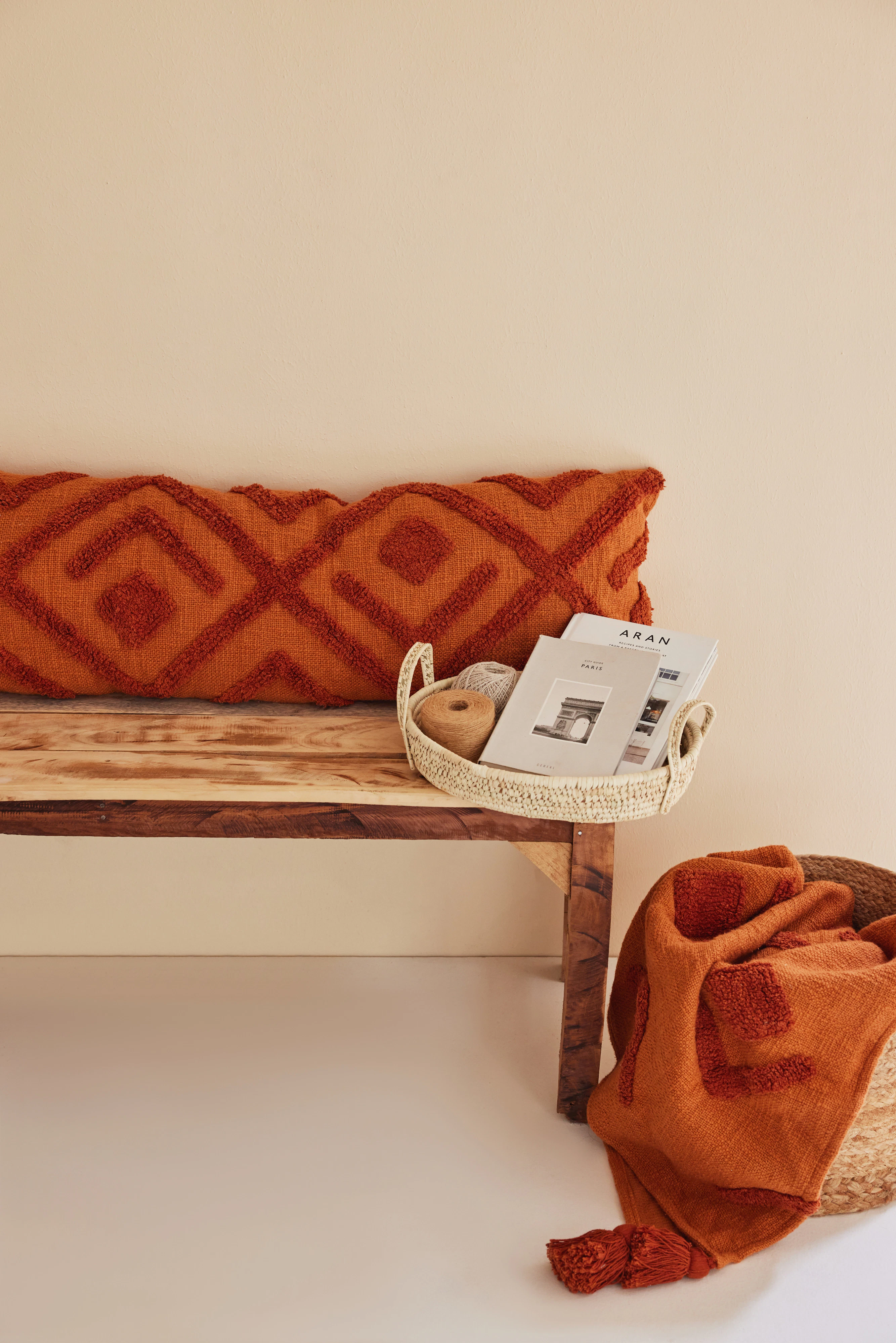 Rust Lourdes Lumbar Pillow