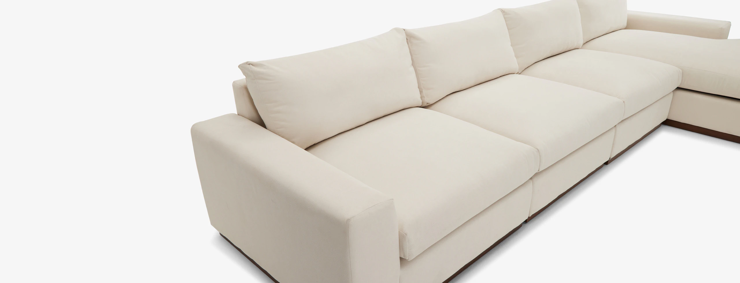 HoltModularGrand Chaise Sectional Caspiar Ivory