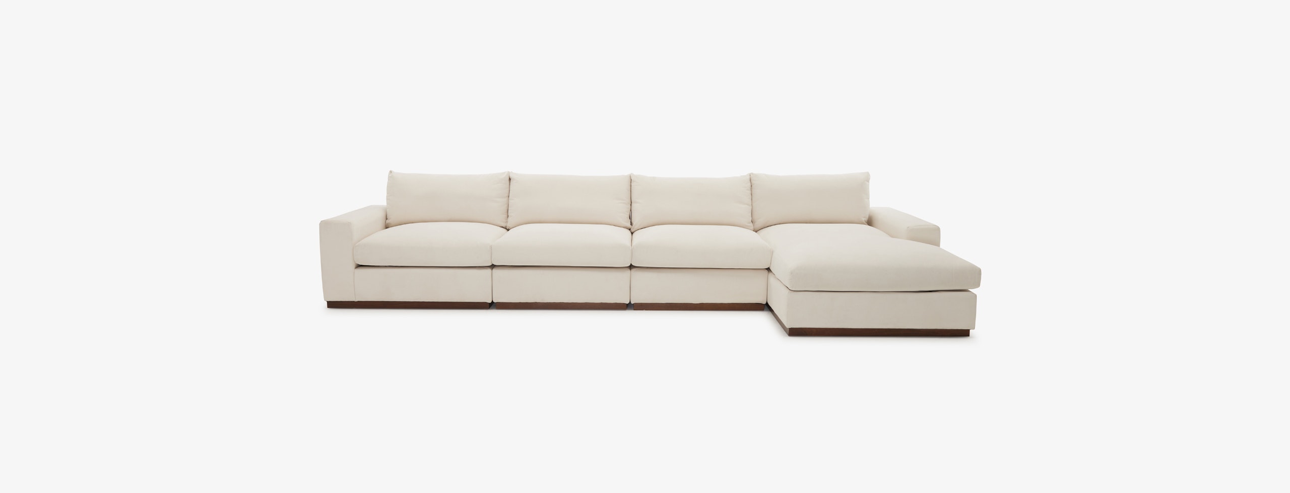 Holt Modular Grand Chaise Storage Sectional Caspiar Ivory