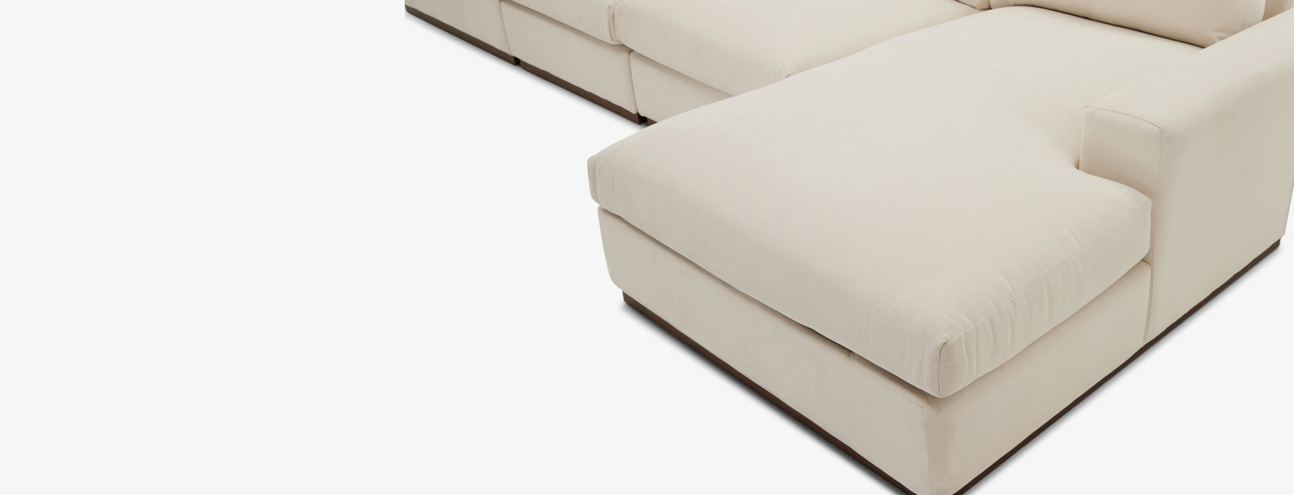 Holt Modular Grand Chaise Storage Sectional Caspiar Ivory