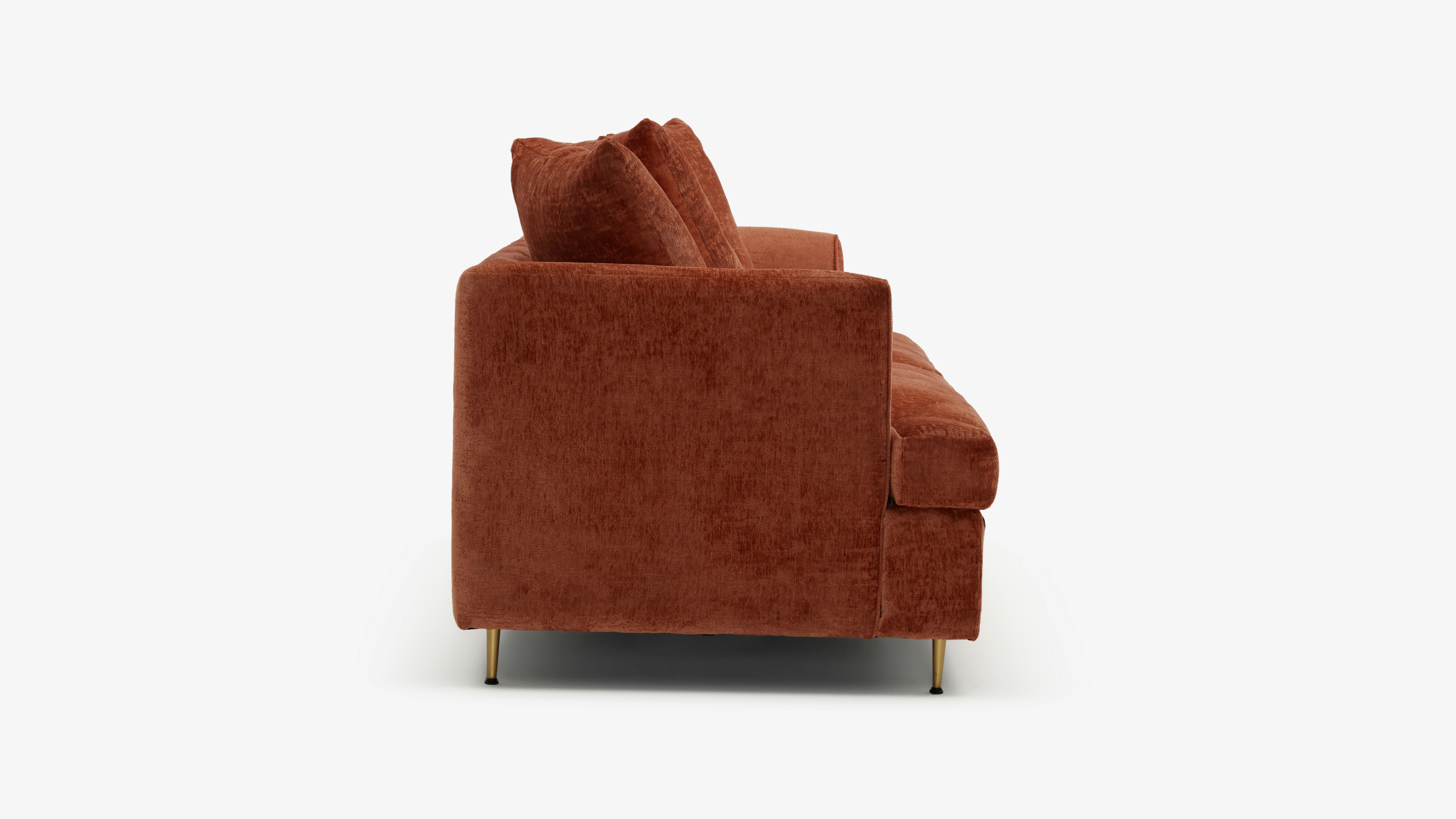 Aime Sleeper Sofa Plush Terra Rose