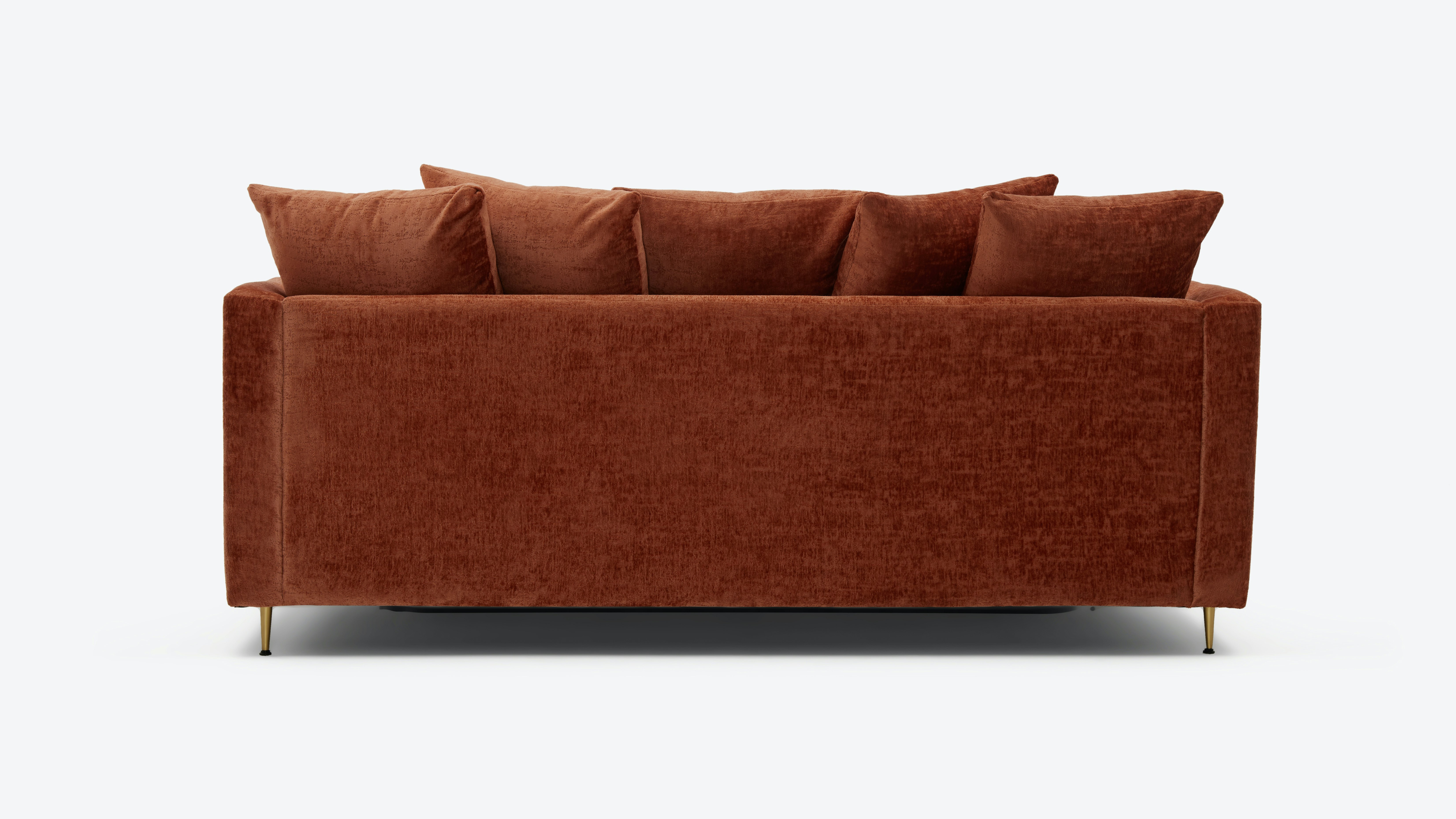 Aime Sleeper Sofa Plush Terra Rose