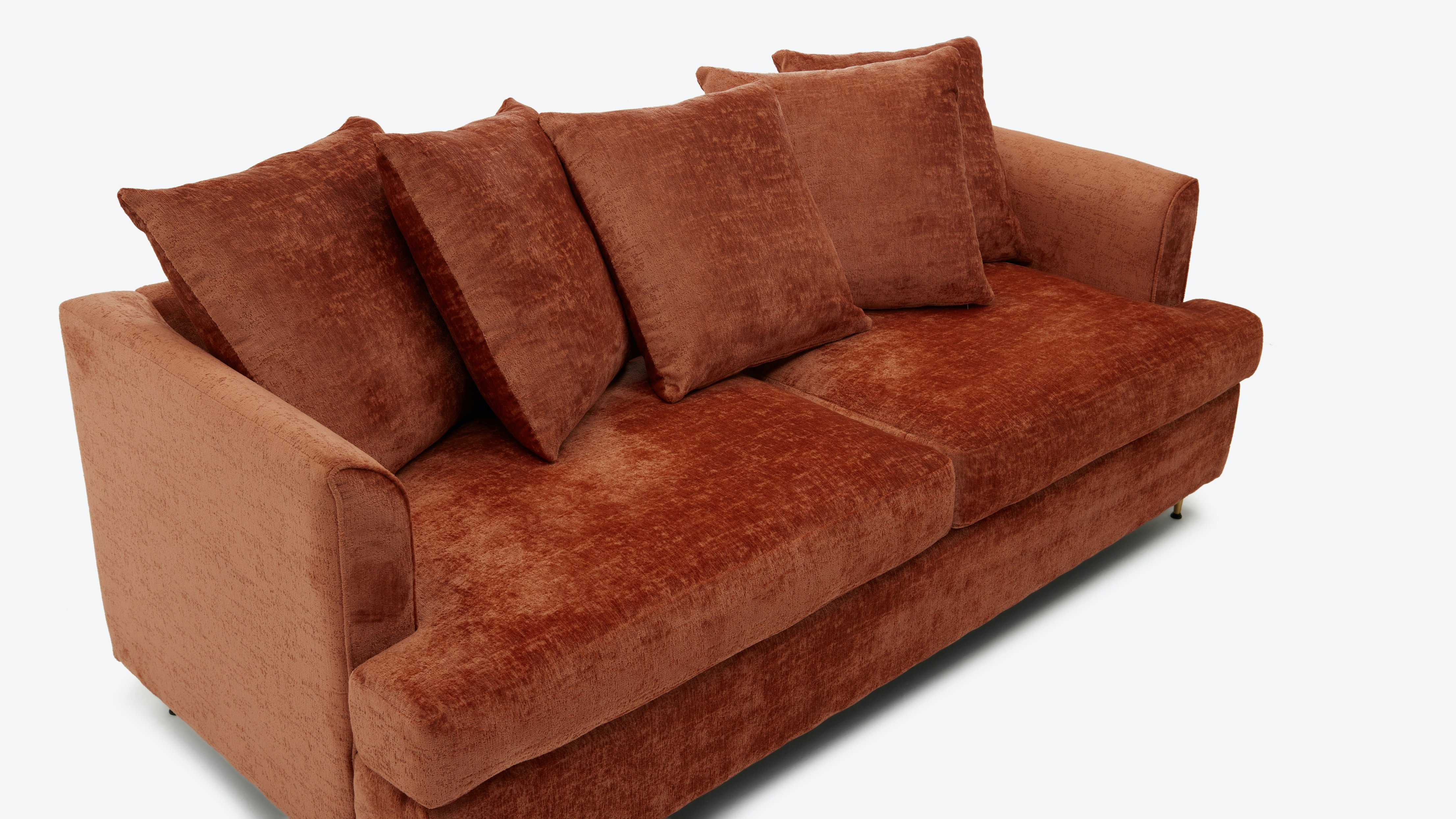 Aime Sleeper Sofa Plush Terra Rose
