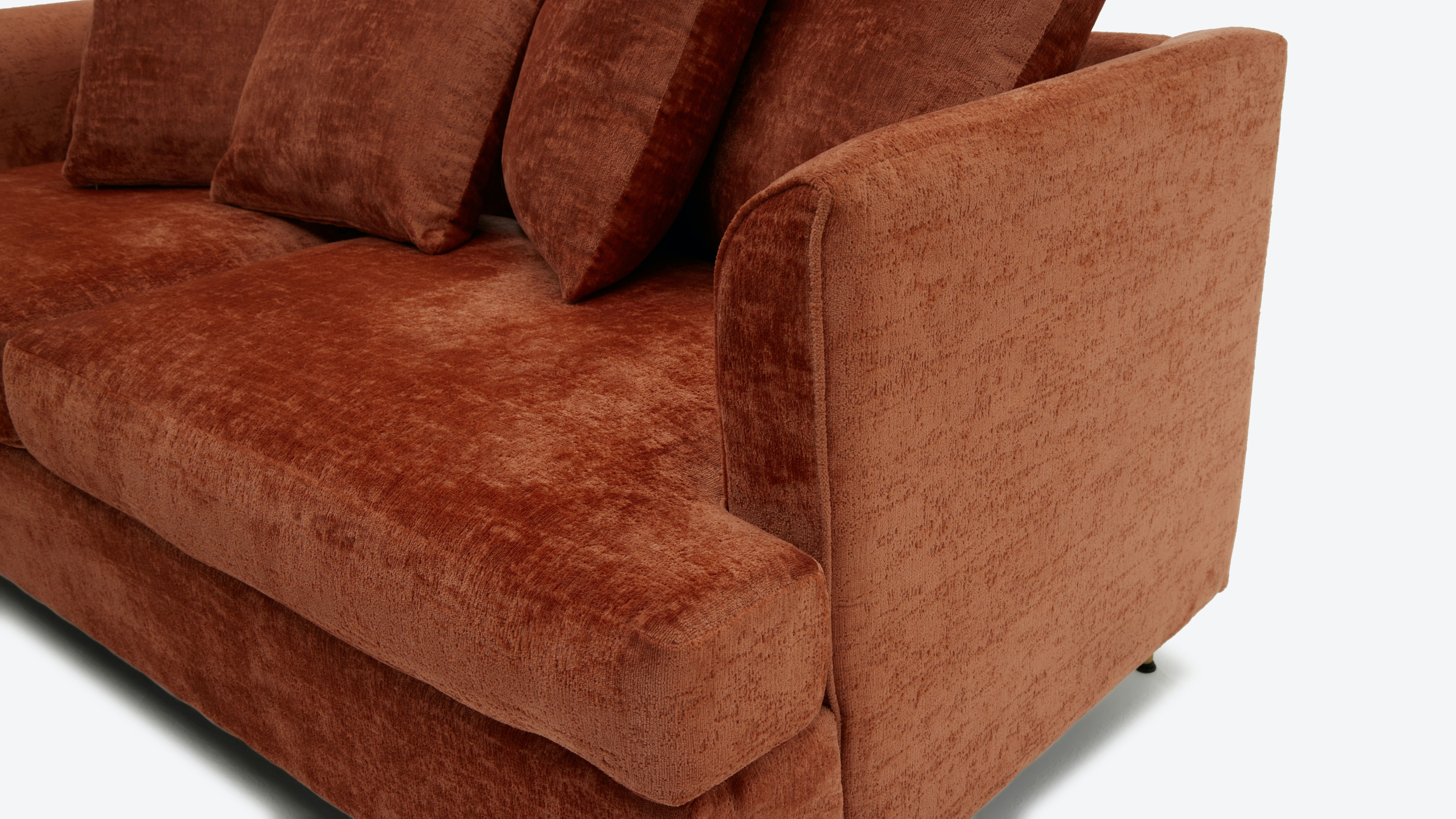 Aime Sleeper Sofa Plush Terra Rose