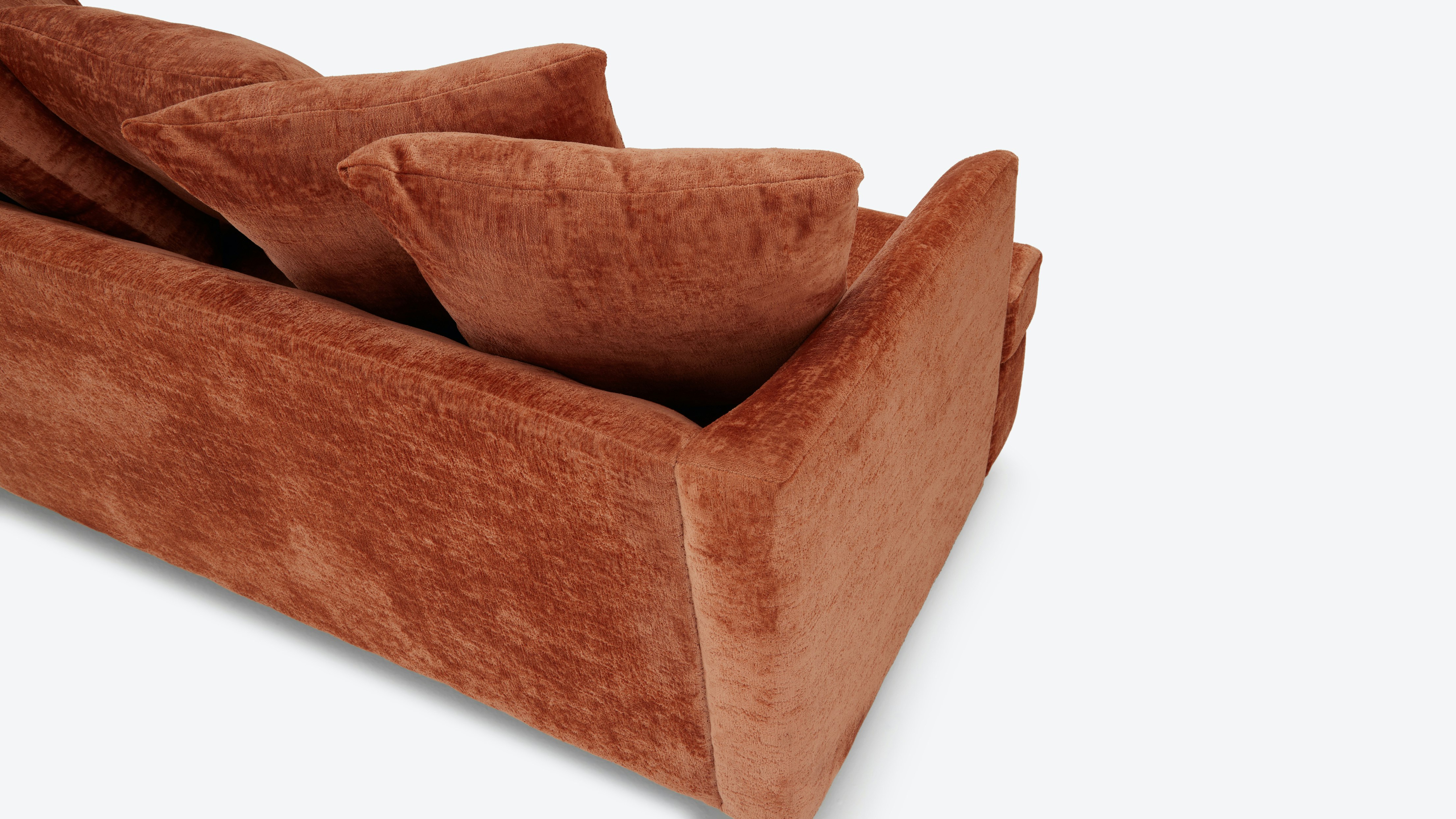 Aime Sleeper Sofa Plush Terra Rose