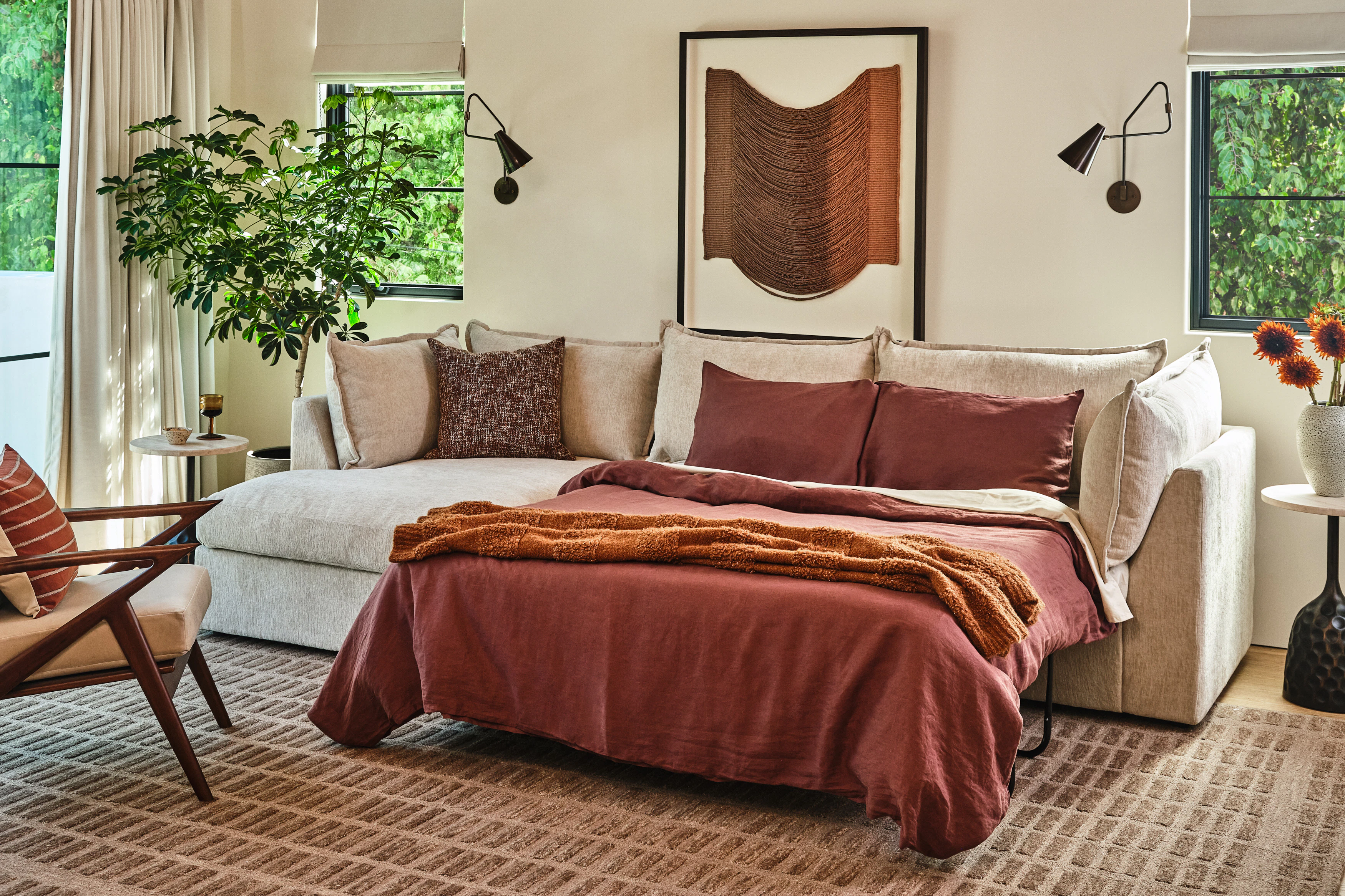 Wilder Sleeper Sectional and Ottoman Crave Irish Cream 20250821