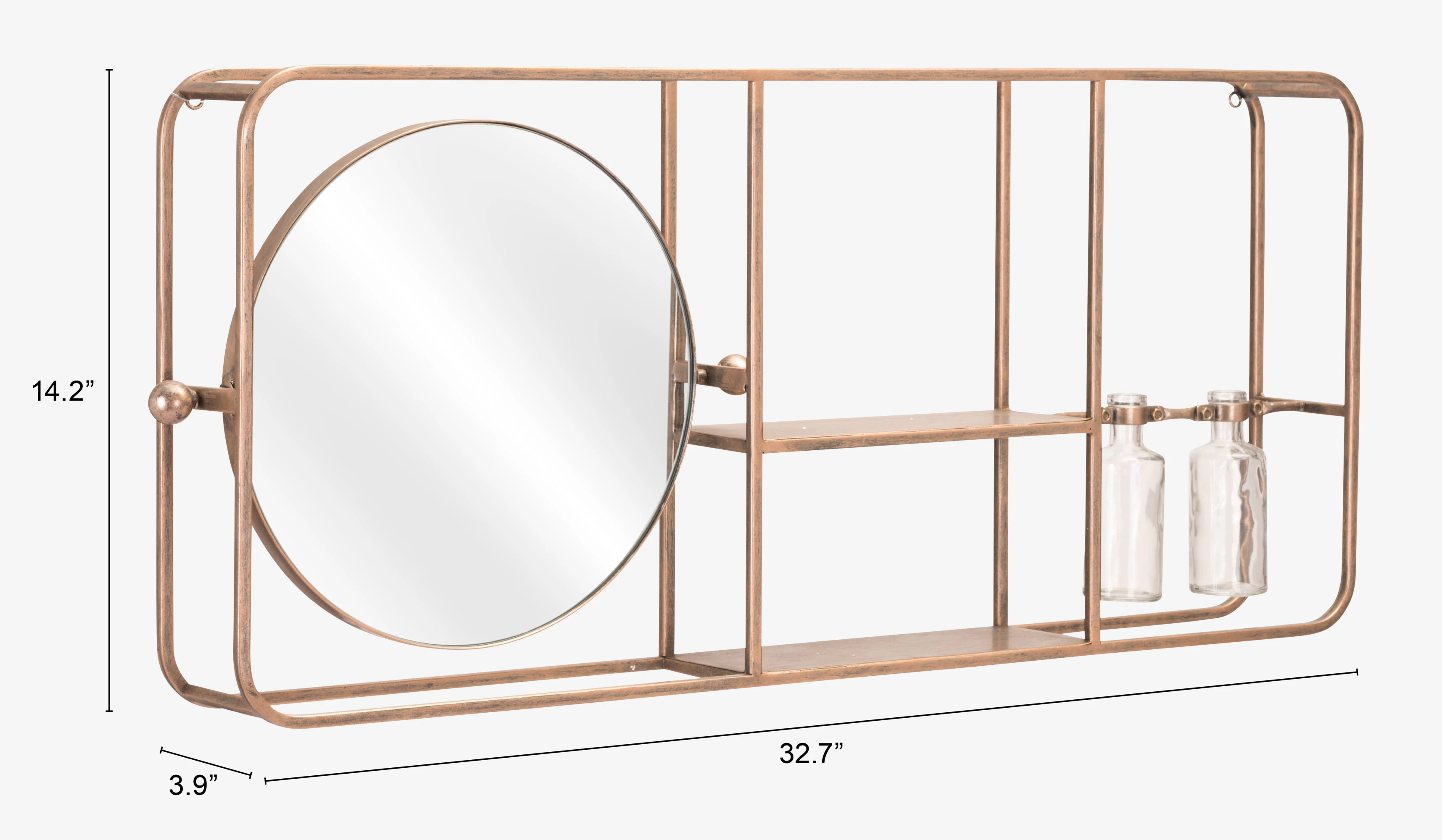 Gable Shelf Mirror