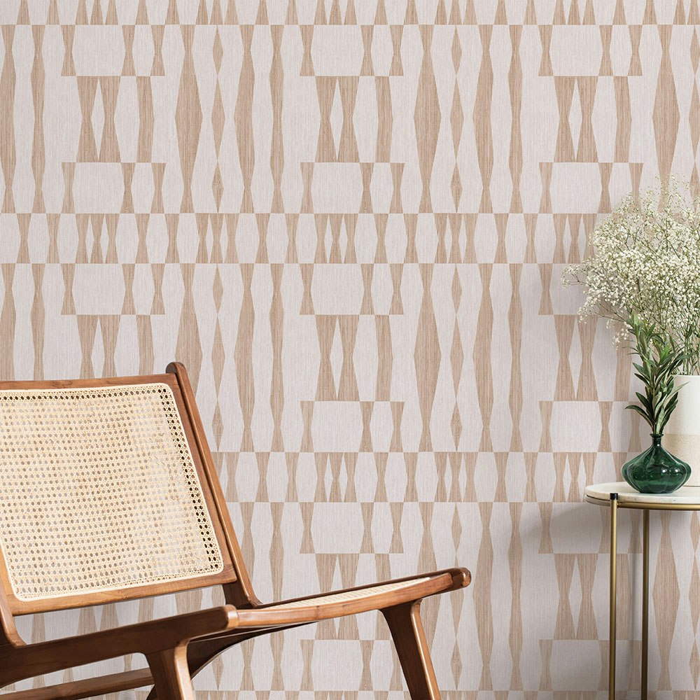 Modest Geo Wallpaper Beige