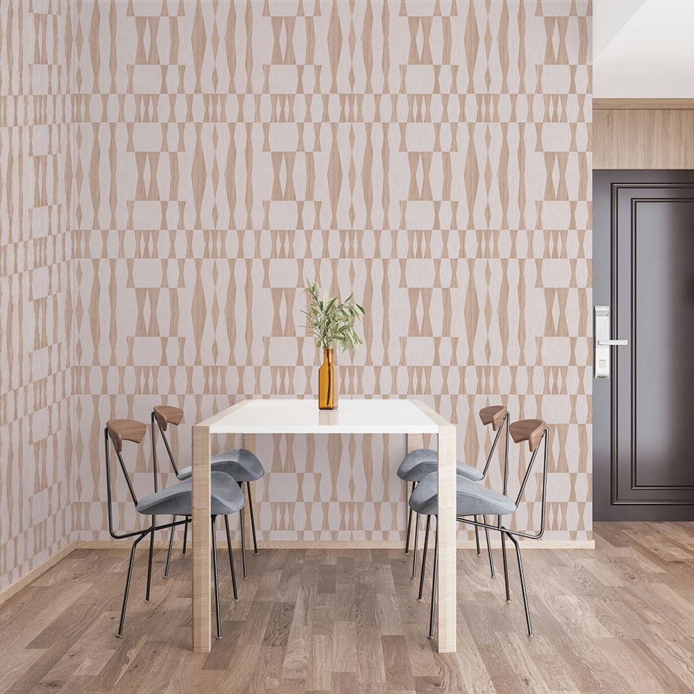 Modest Geo Wallpaper Beige