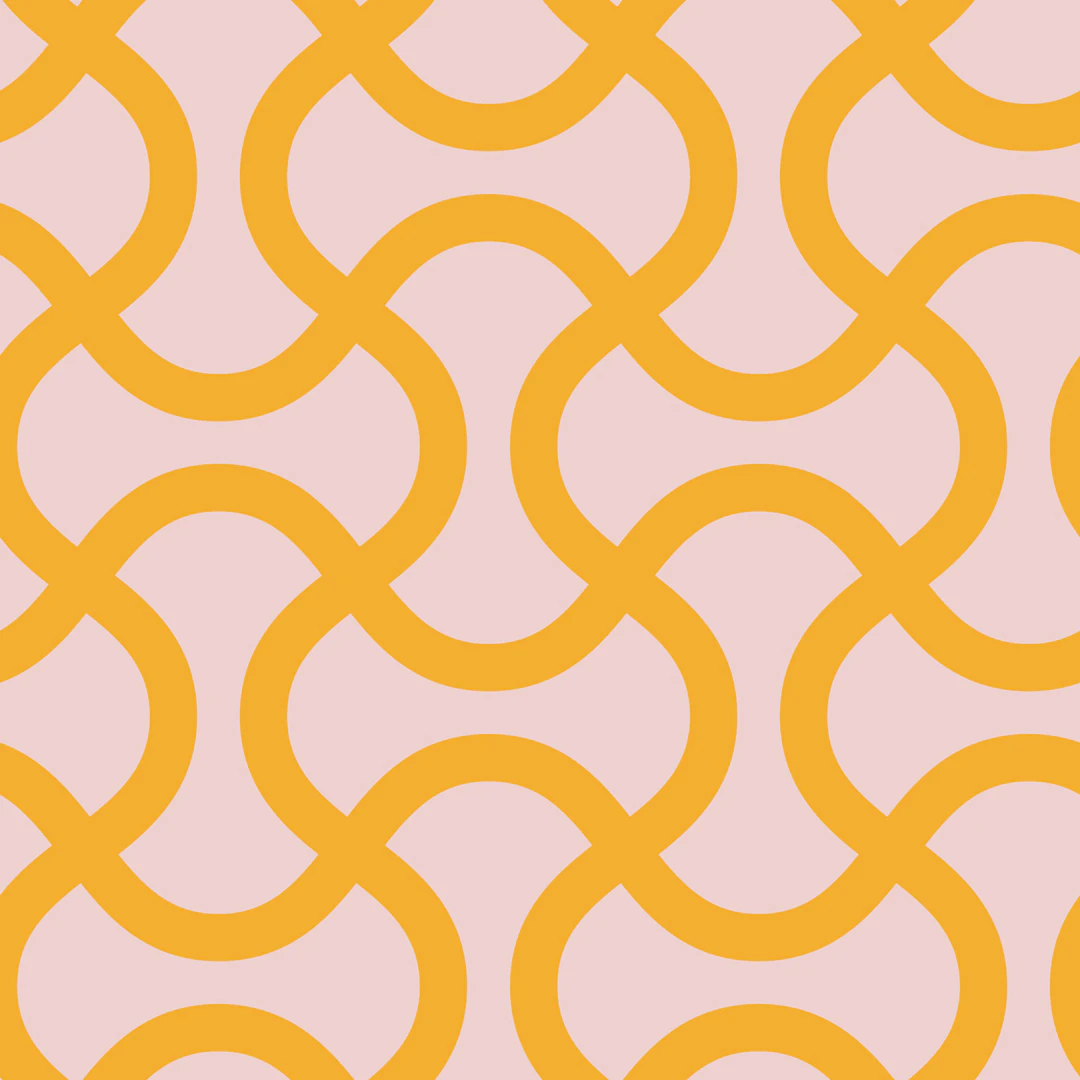 Mod Waves Wallpaper Yellow