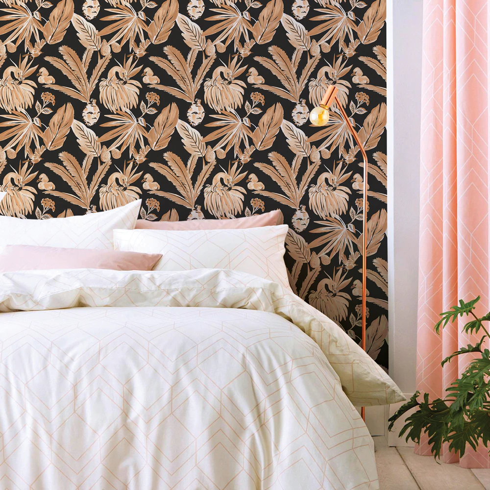 Palm Lagoon Wallpaper Black