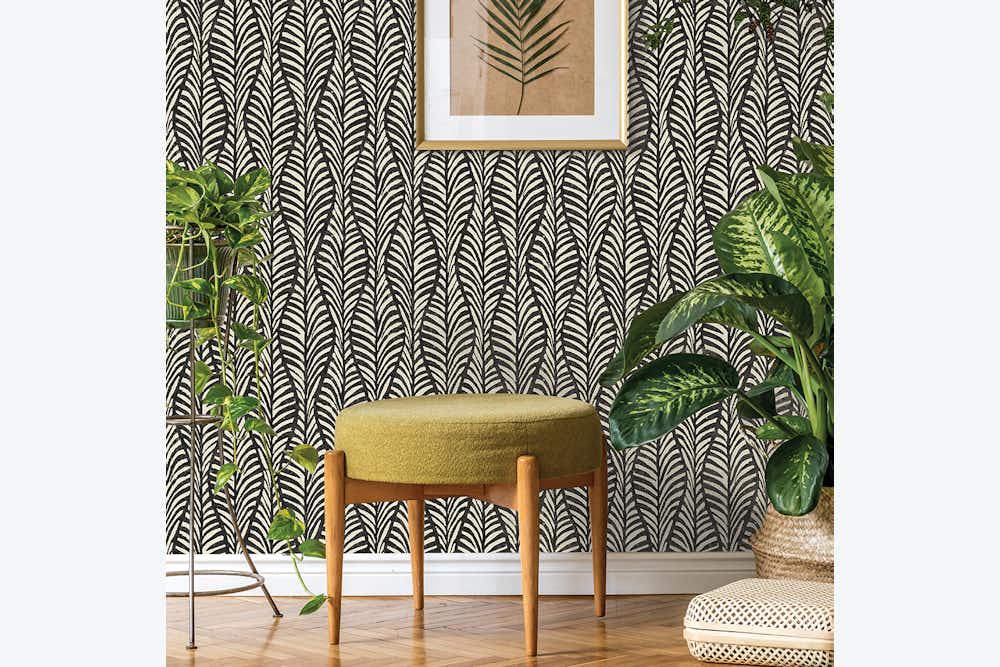 Woodcut Palm Wallpaper