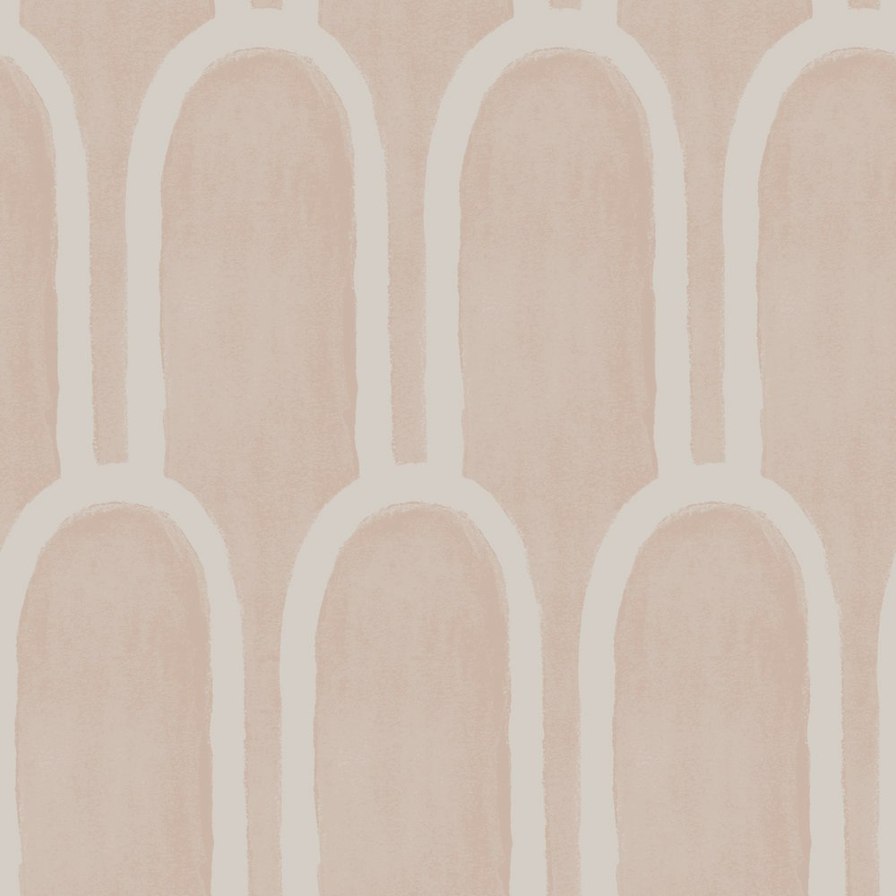 Tranquil Arcs Wallpaper Pink