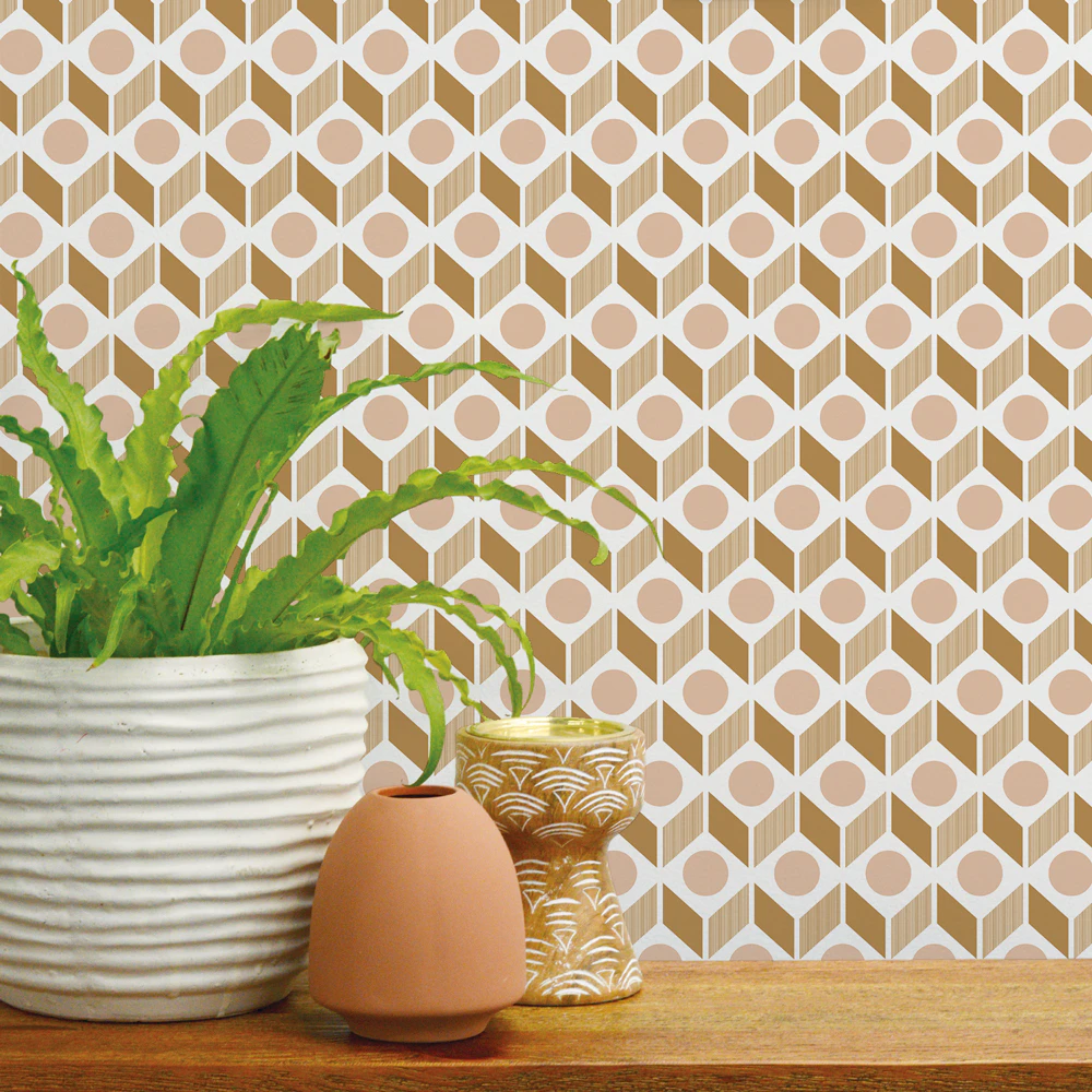 Tesserae Wallpaper Brown