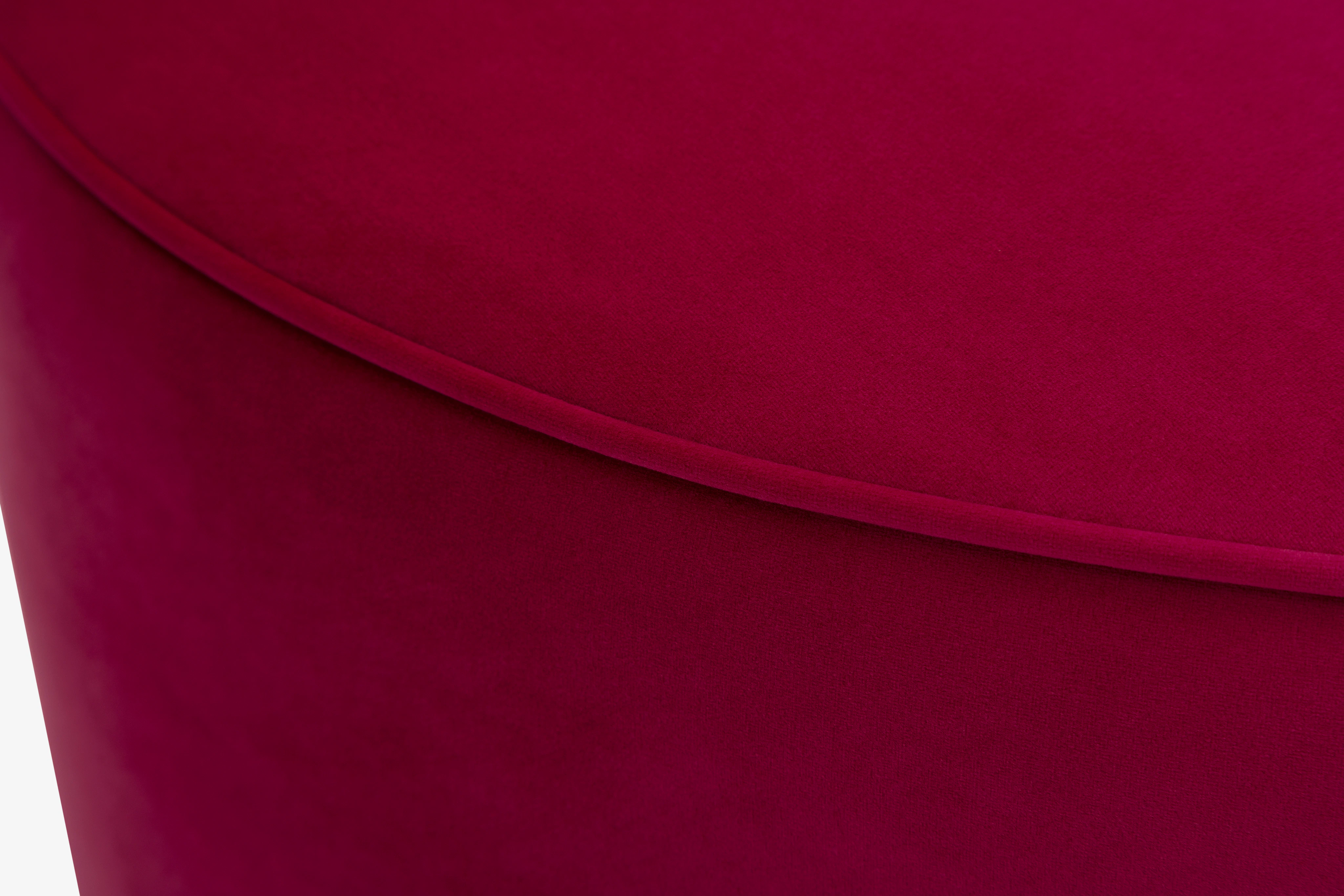 Diane Curved Ottoman Royale Berry