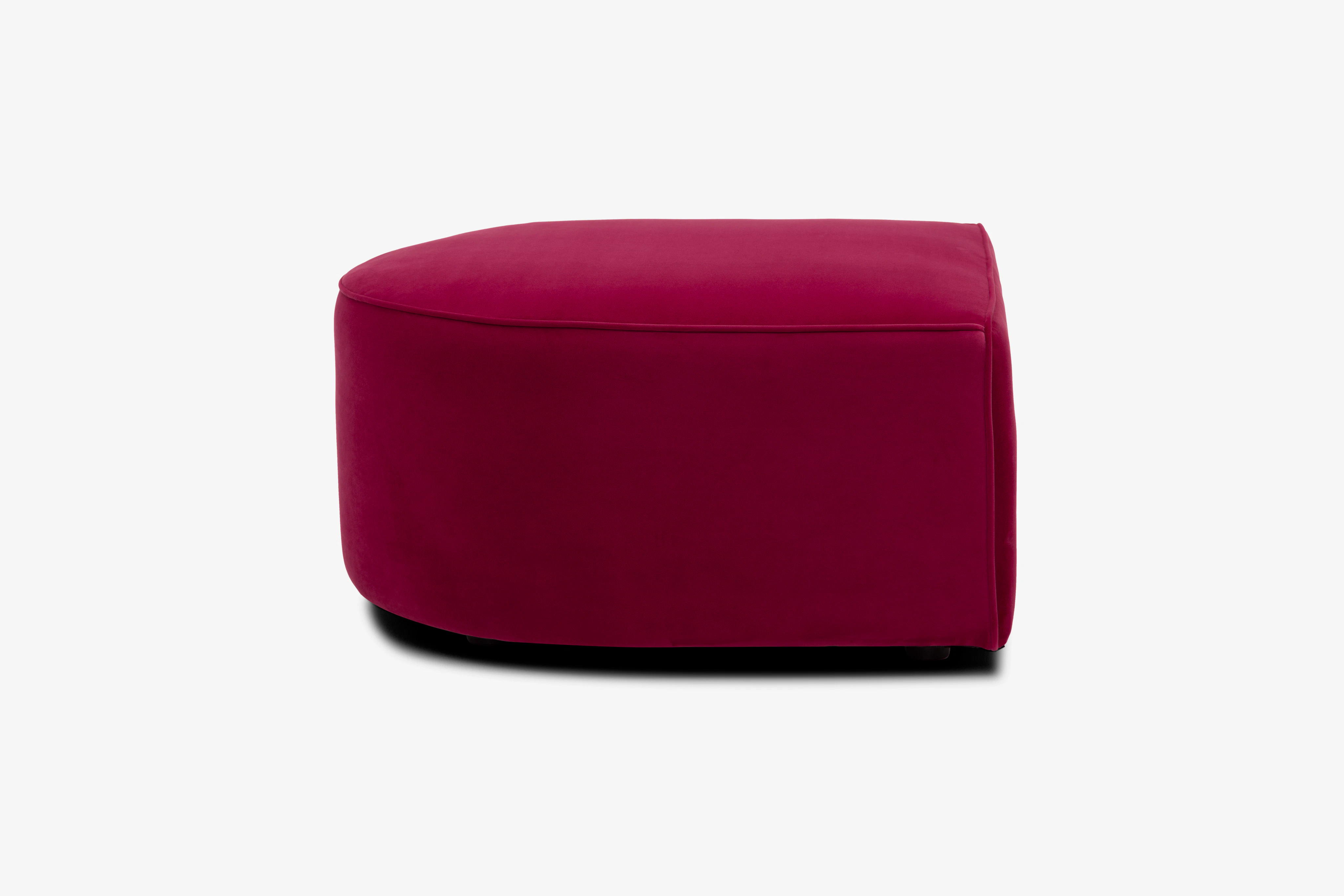 Diane Curved Ottoman Royale Berry