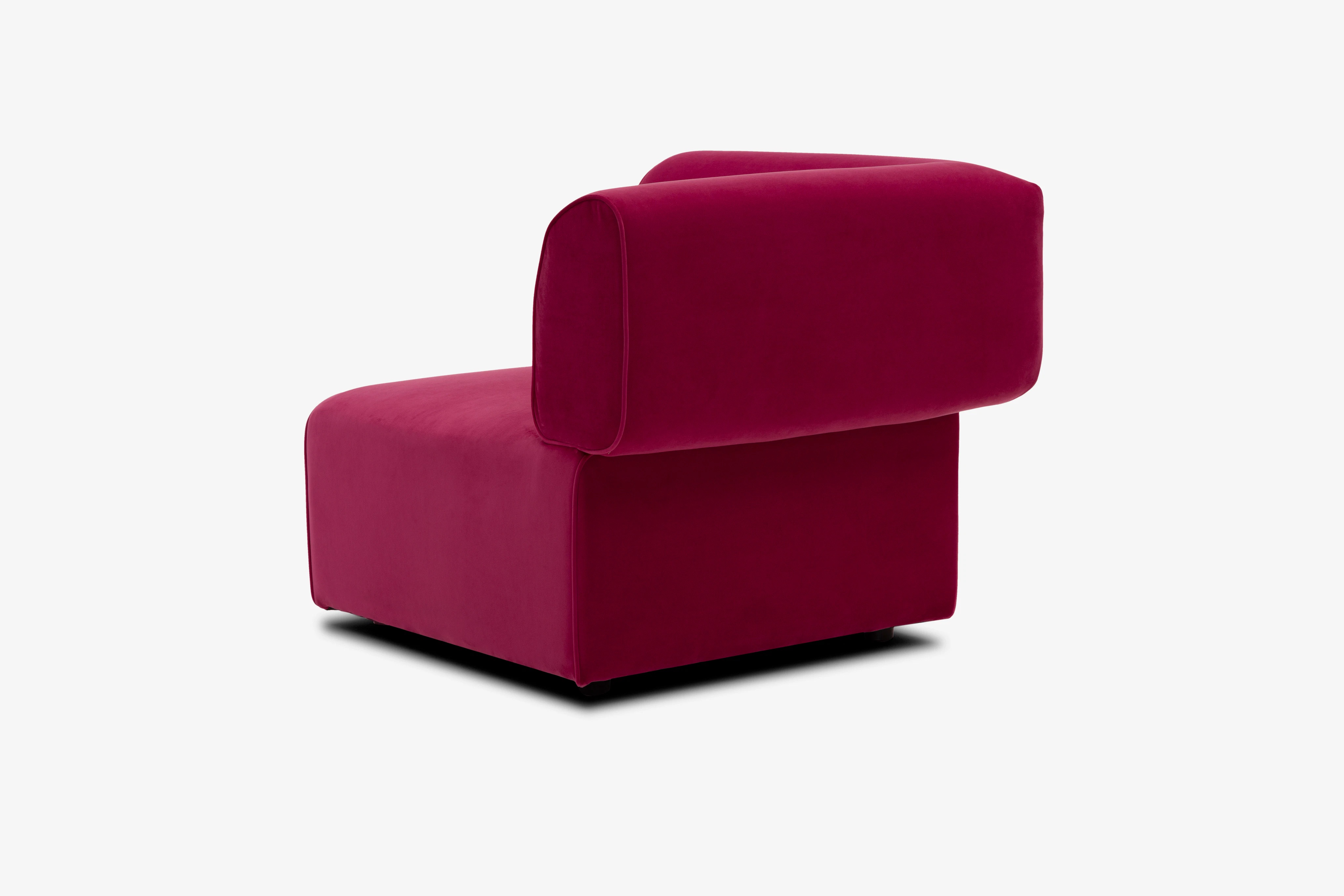 Diane Single Arm Chair Royale Berry
