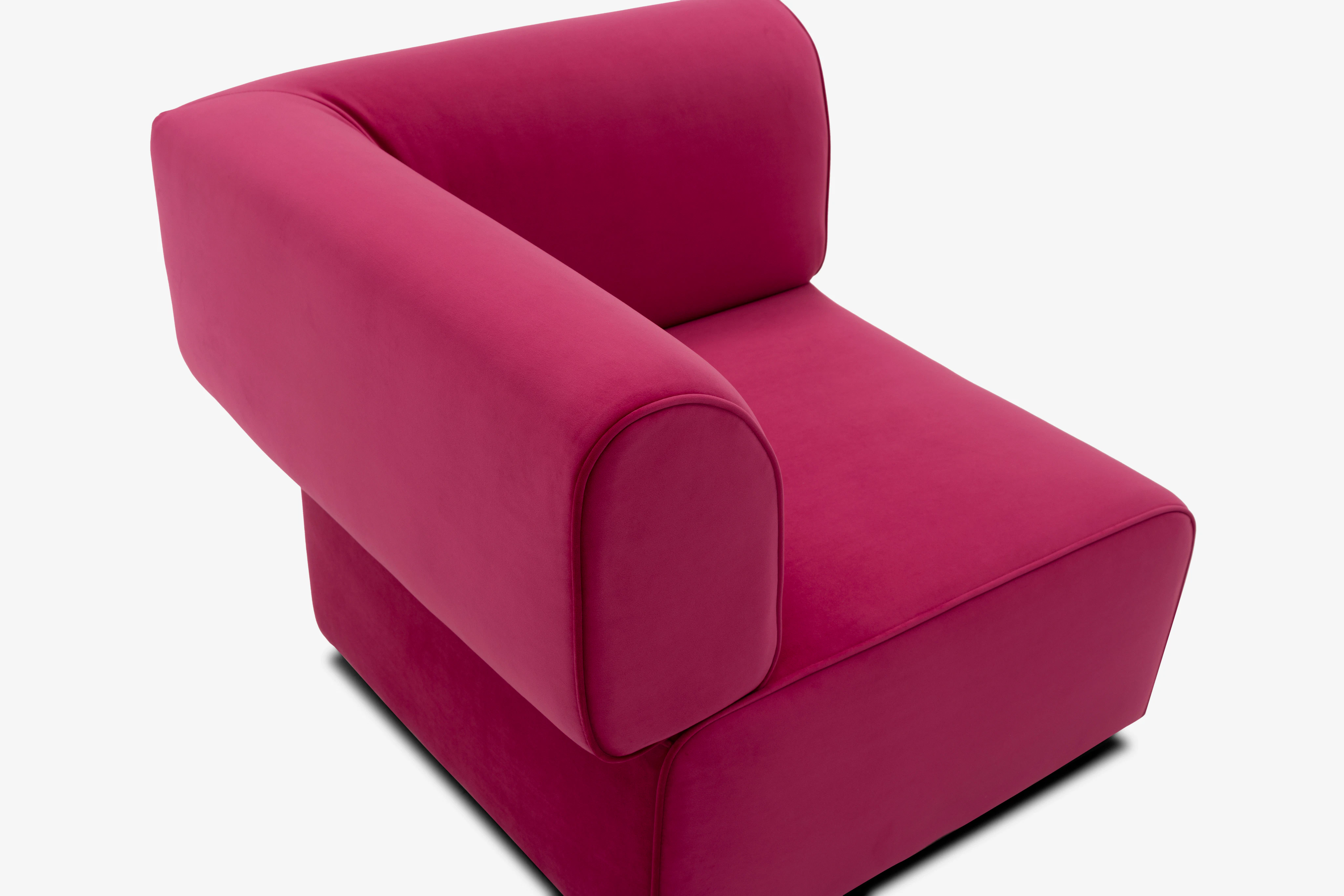 Diane Single Arm Chair Royale Berry