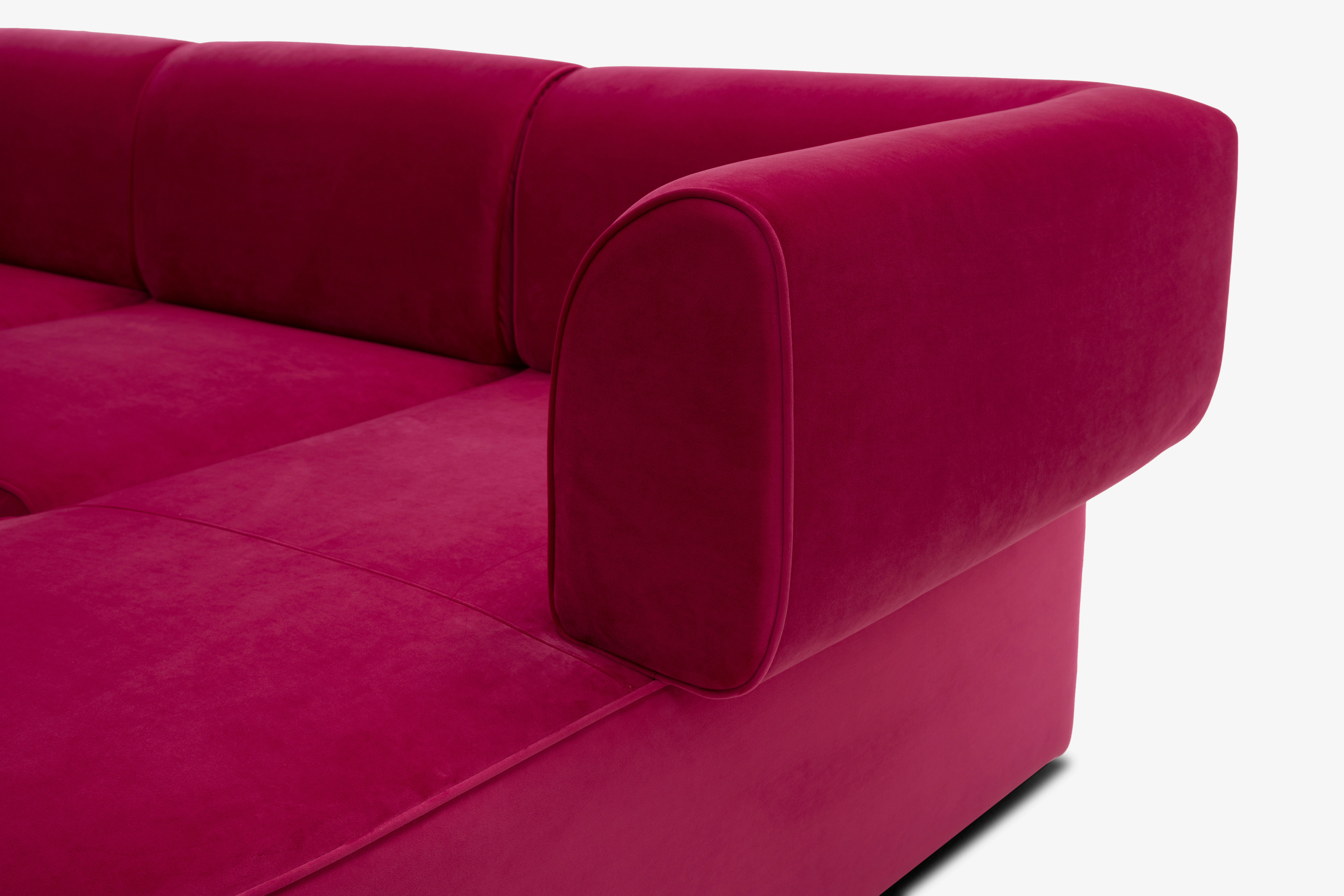 Diane Modular Chaise Sectional Royale Berry