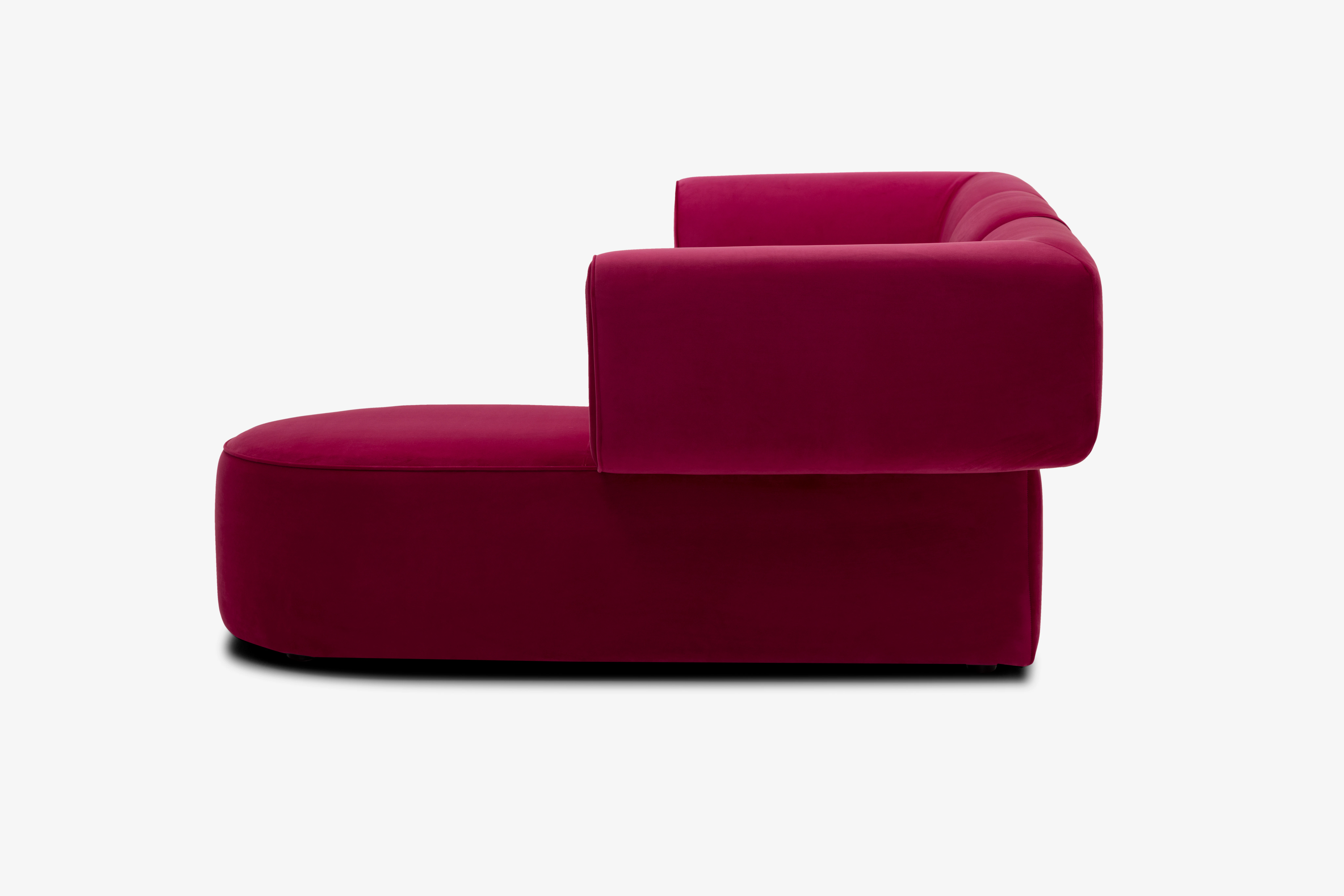 Diane Modular Chaise Sectional Royale Berry