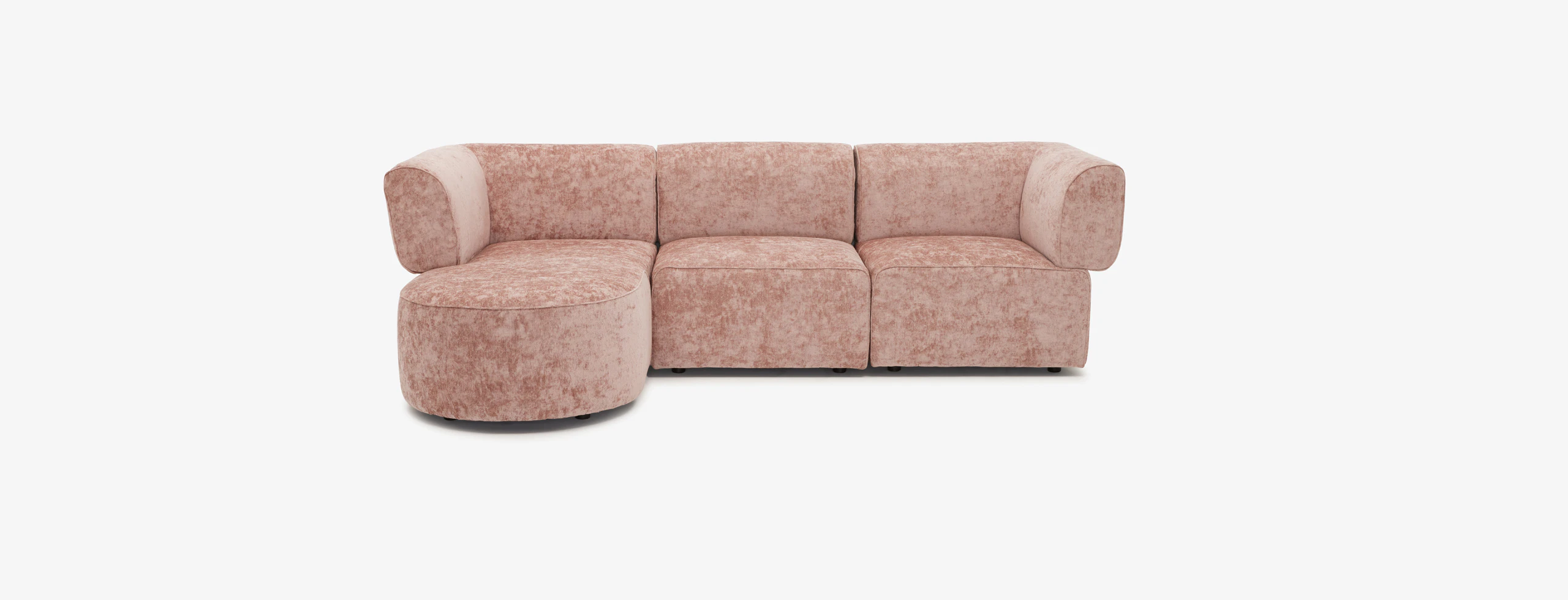 Dreamhouse Diane Modular Chaise Sectional Dreamhouse Rose Quartz