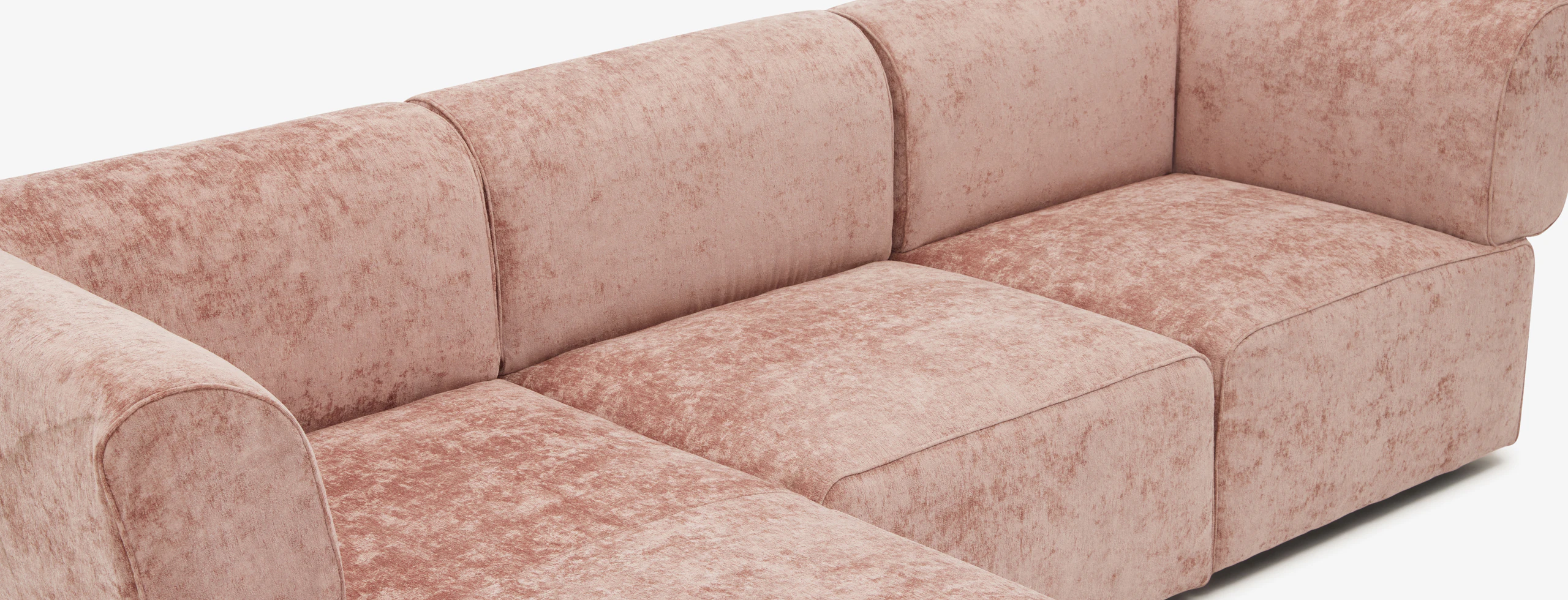 Dreamhouse Diane Modular Chaise Sectional Dreamhouse Rose Quartz