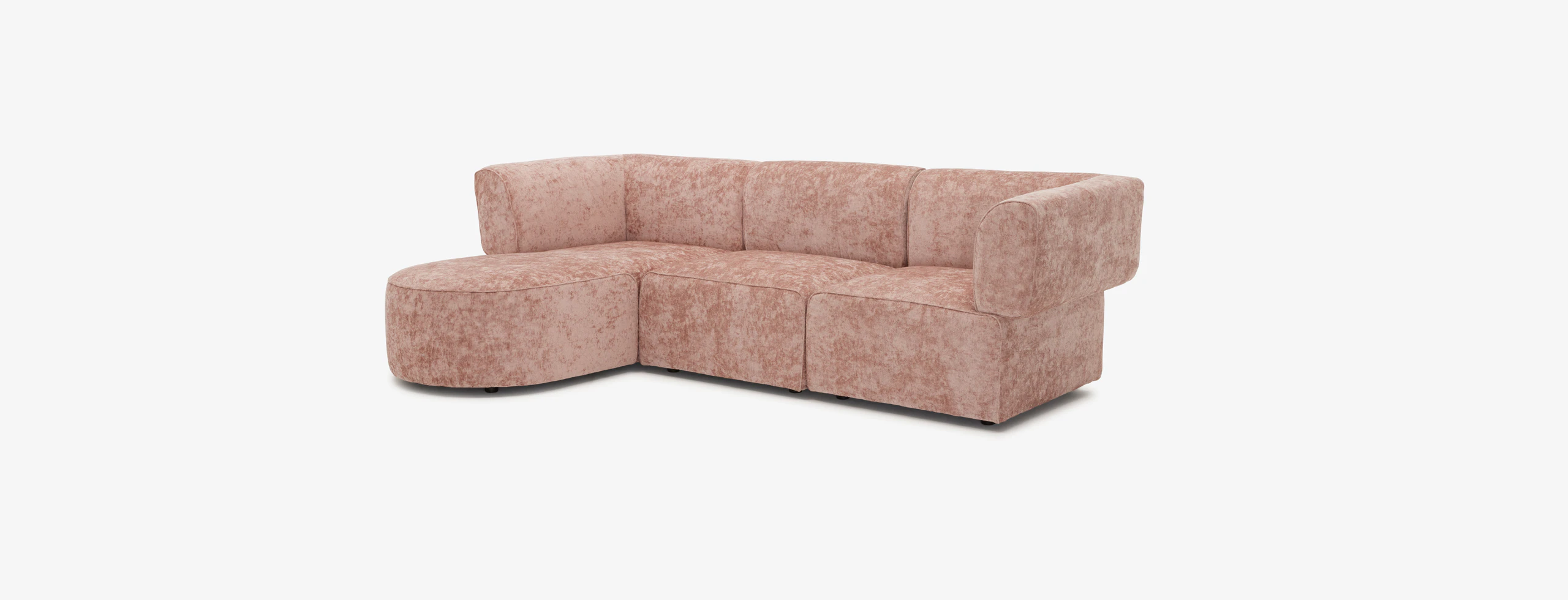Dreamhouse Diane Modular Chaise Sectional Dreamhouse Rose Quartz