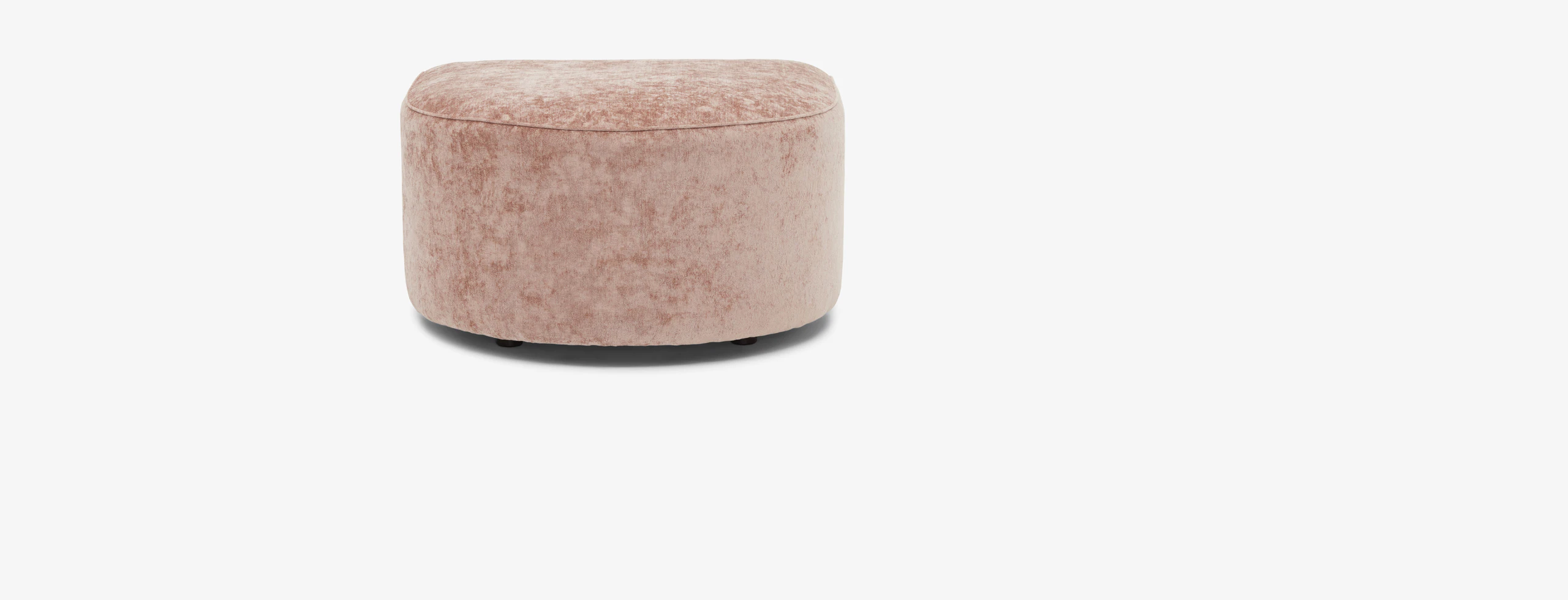 Dreamhouse Diane Curved Ottoman Dreamhouse Rose Quartz