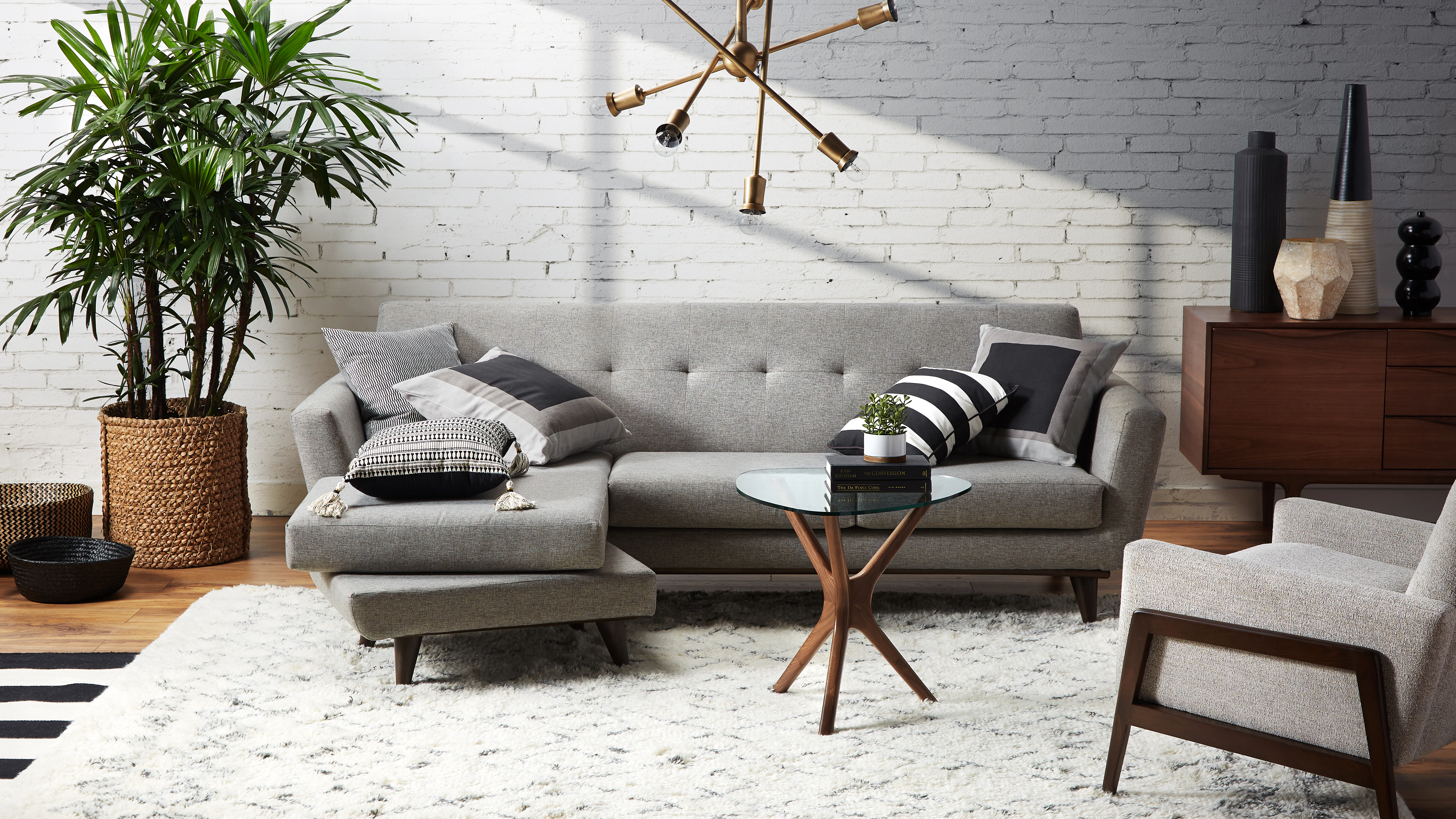 Hero Hughes Reversible Sectional Taylor Felt Grey