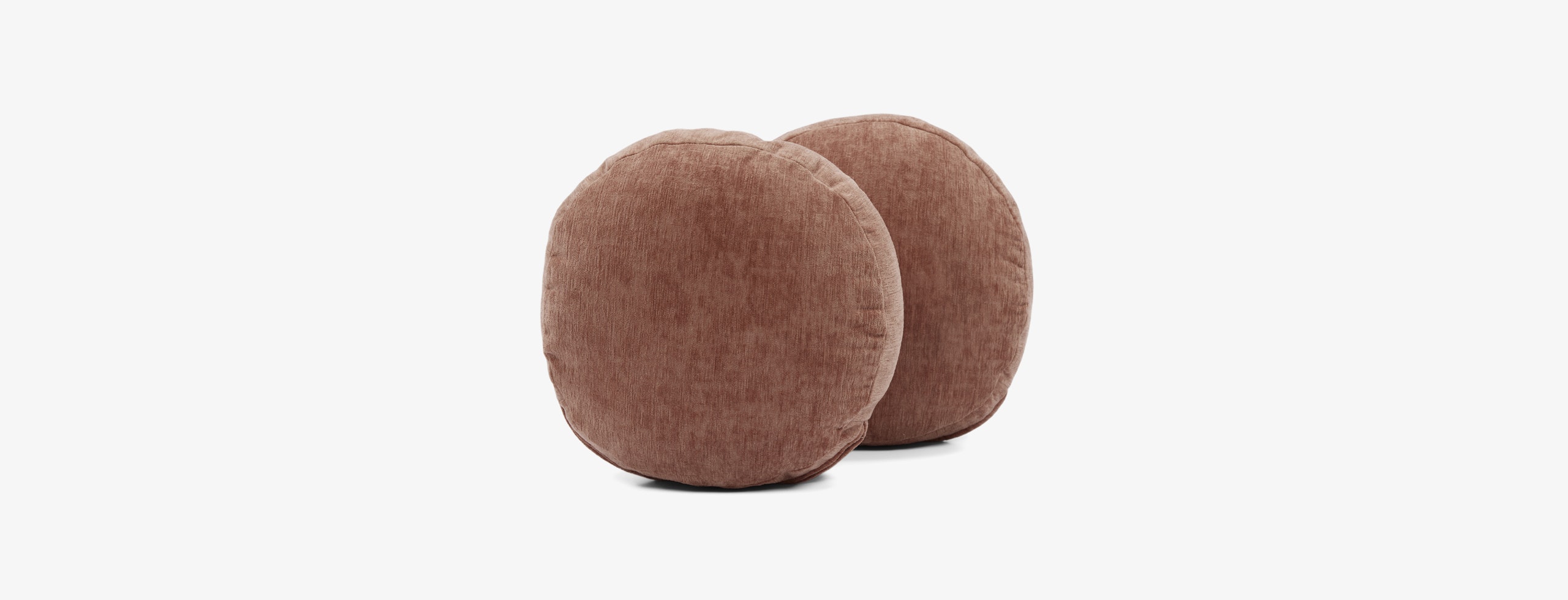 Decorative Round Pillows 16x16 (Set Crave Mocha
