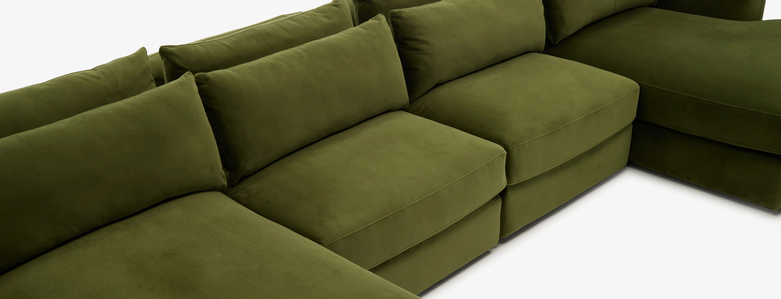 Sebastian Modular Grand Chaise Sectional Royale Forest