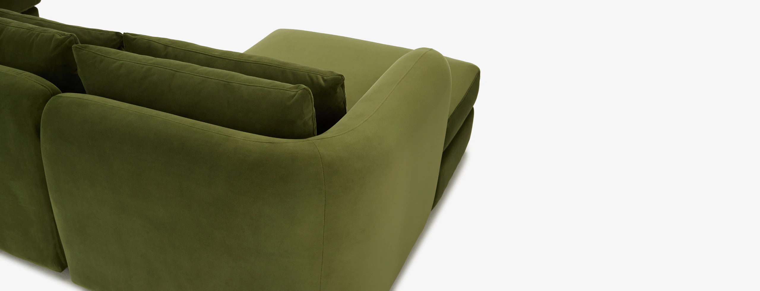 Sebastian Modular Grand Chaise Sectional Royale Forest