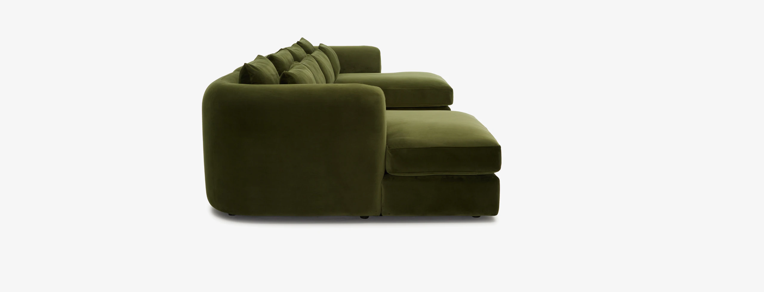 Sebastian Modular Grand Chaise Sectional Royale Forest