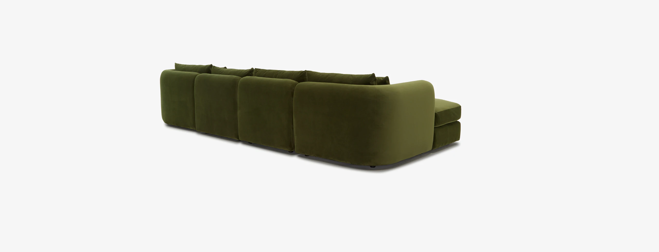 Sebastian Modular Grand Chaise Sectional Royale Forest