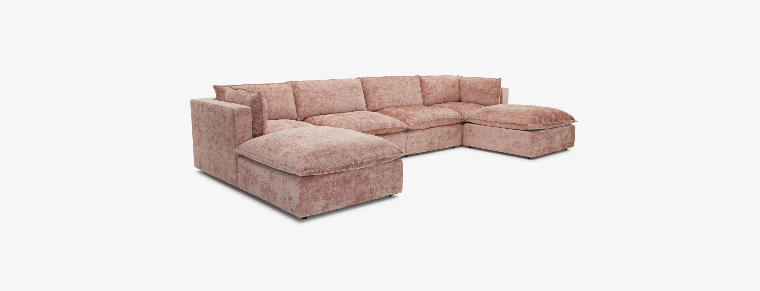 Haine Modular Grand Sofa Sectional Prime Blush