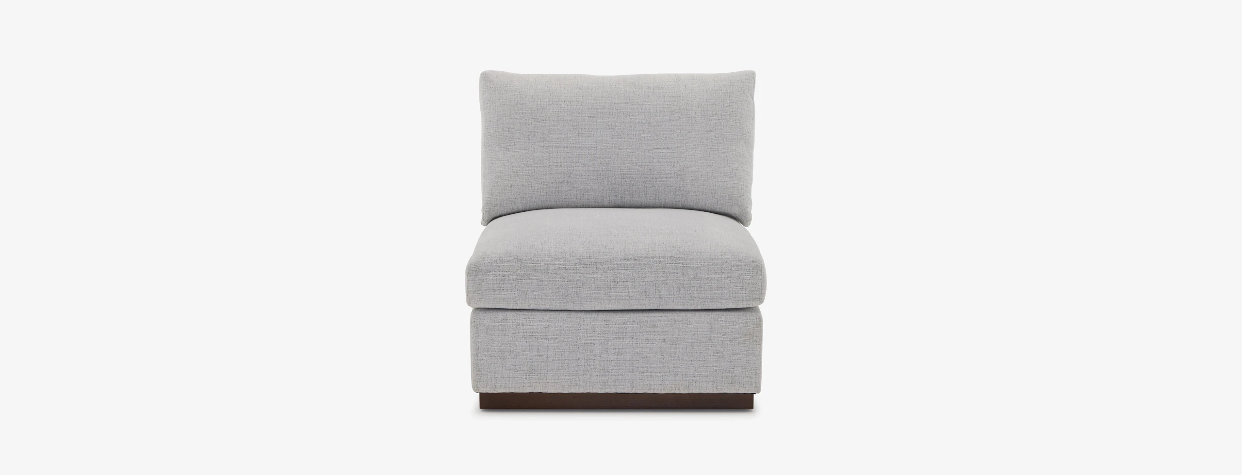 Holt Petite Armless Chair Clearview Ice