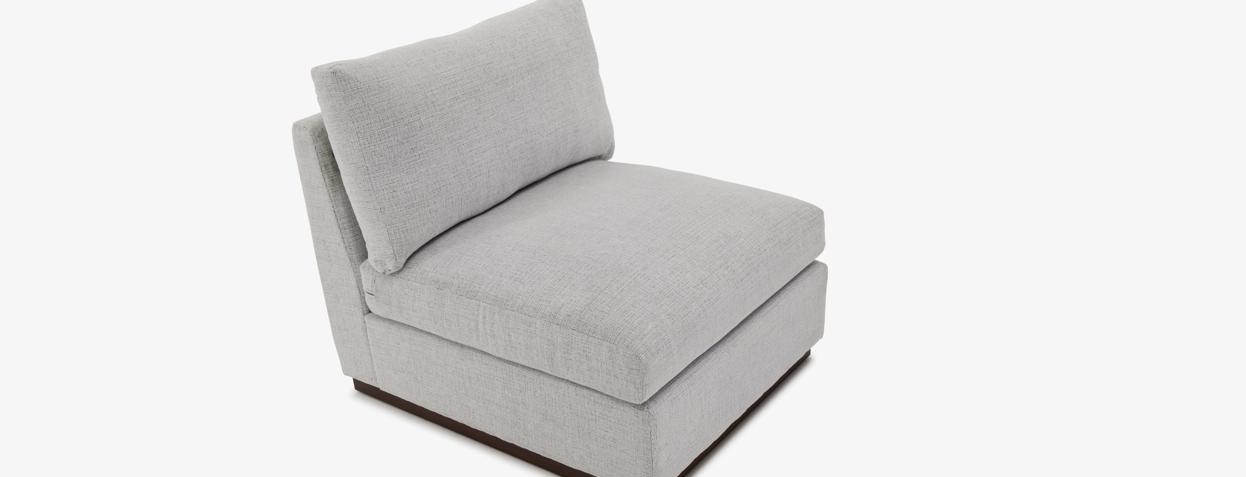 Holt Petite Armless Chair Clearview Ice