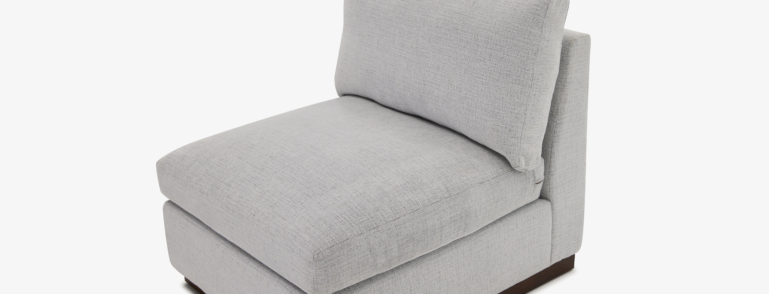 Holt Petite Armless Chair Clearview Ice