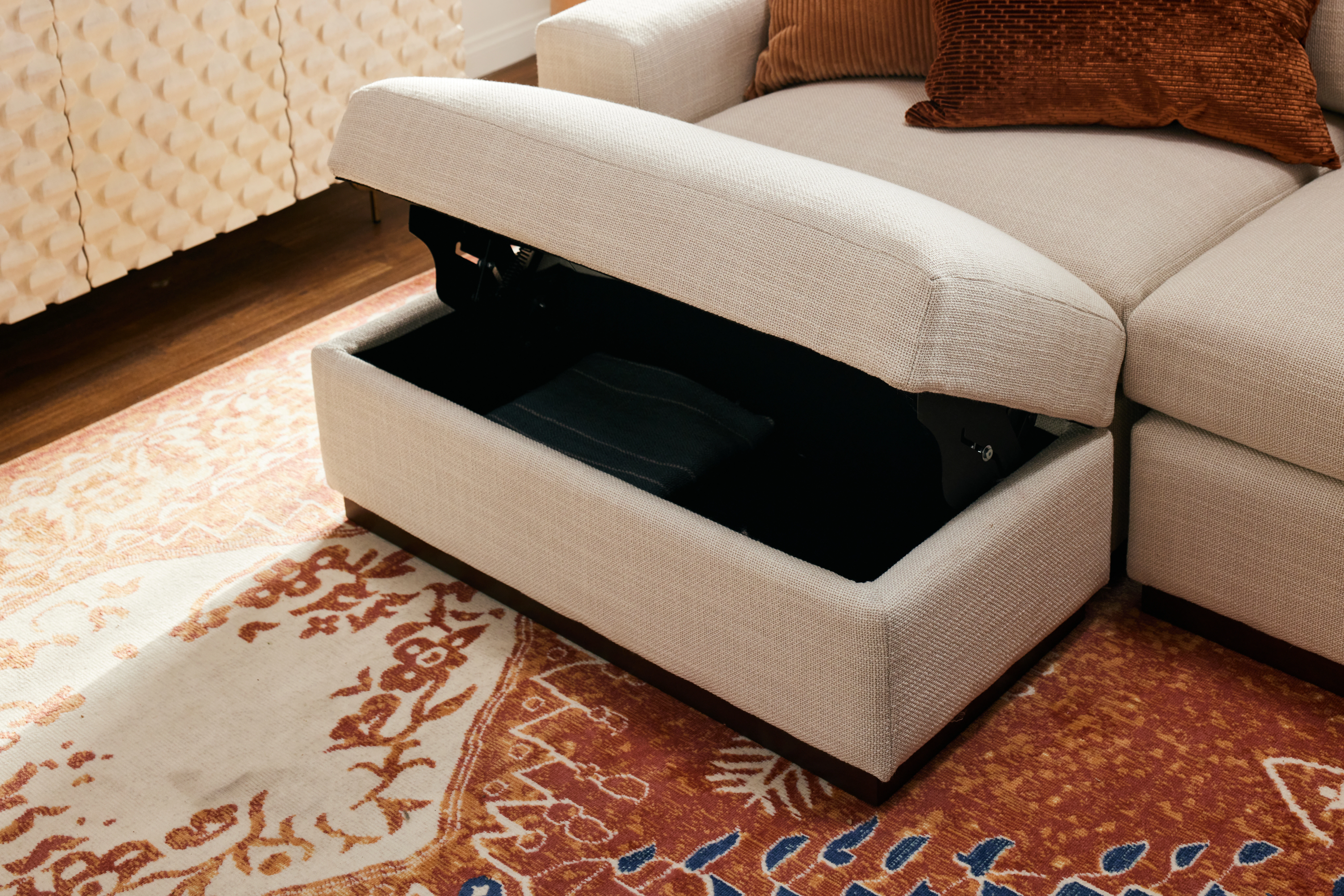 Holt Petite Modular Sectional with Storage Ottoman