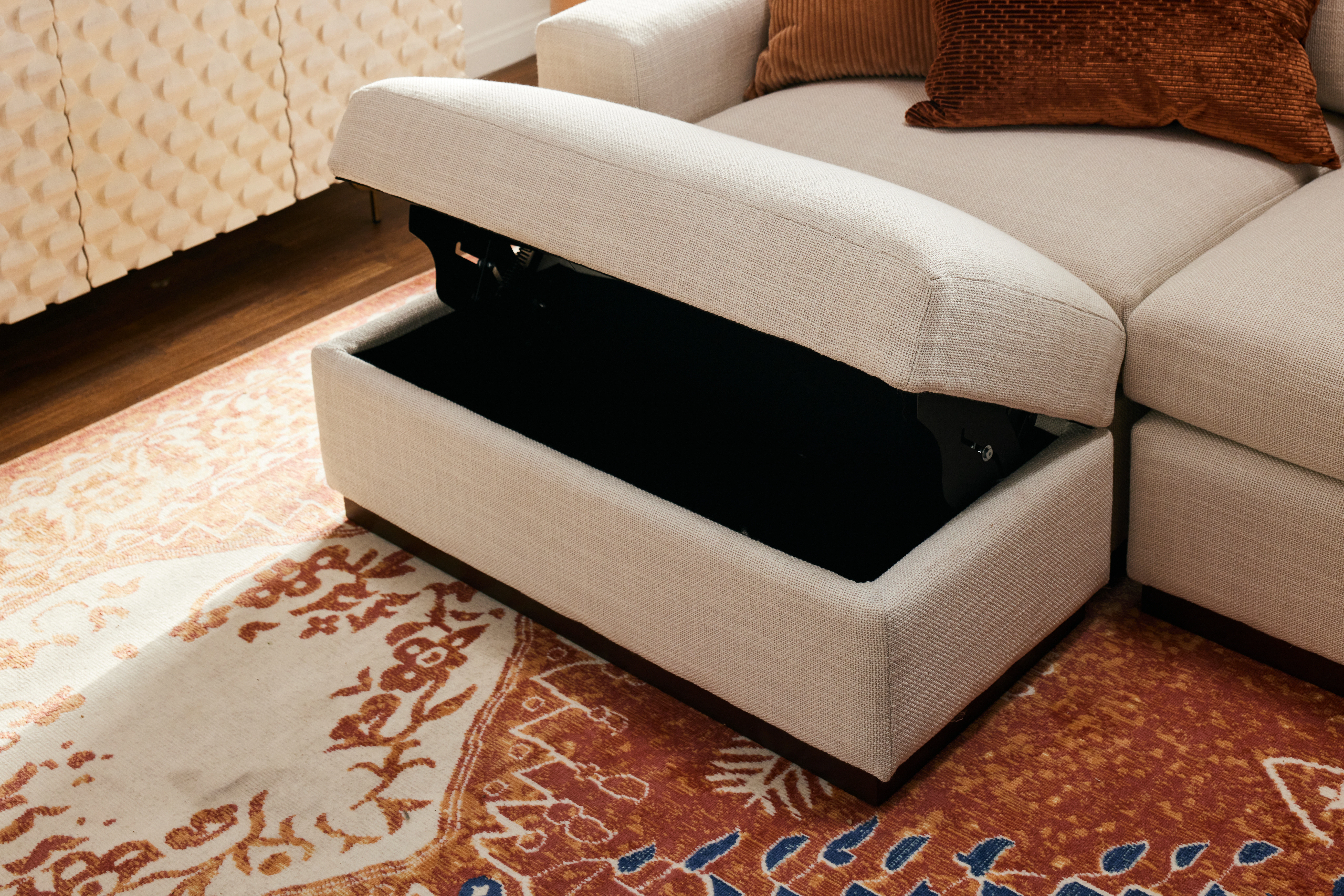 Holt Petite Modular Sectional with Storage Ottoman