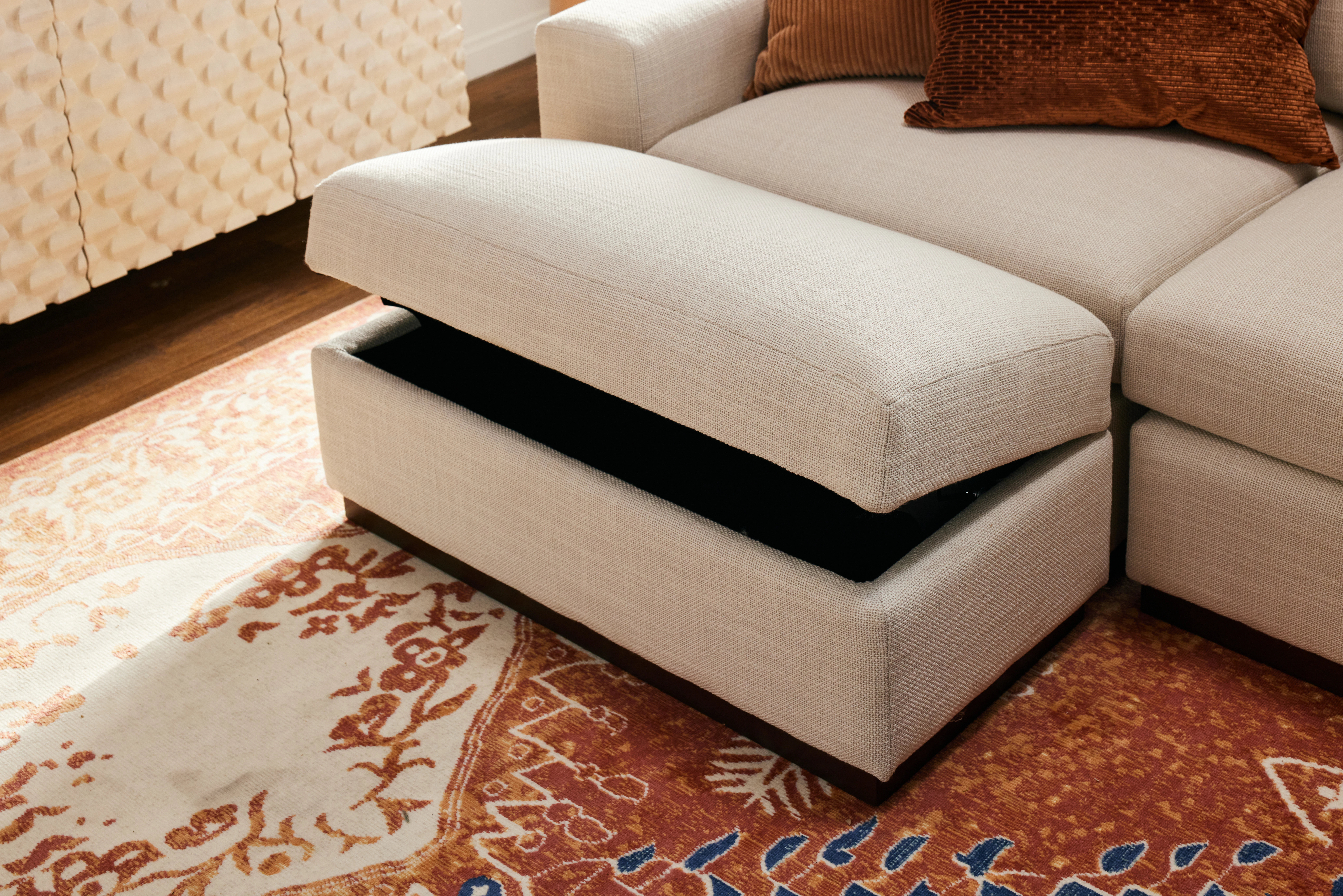 Holt Petite Modular Sectional with Storage Ottoman