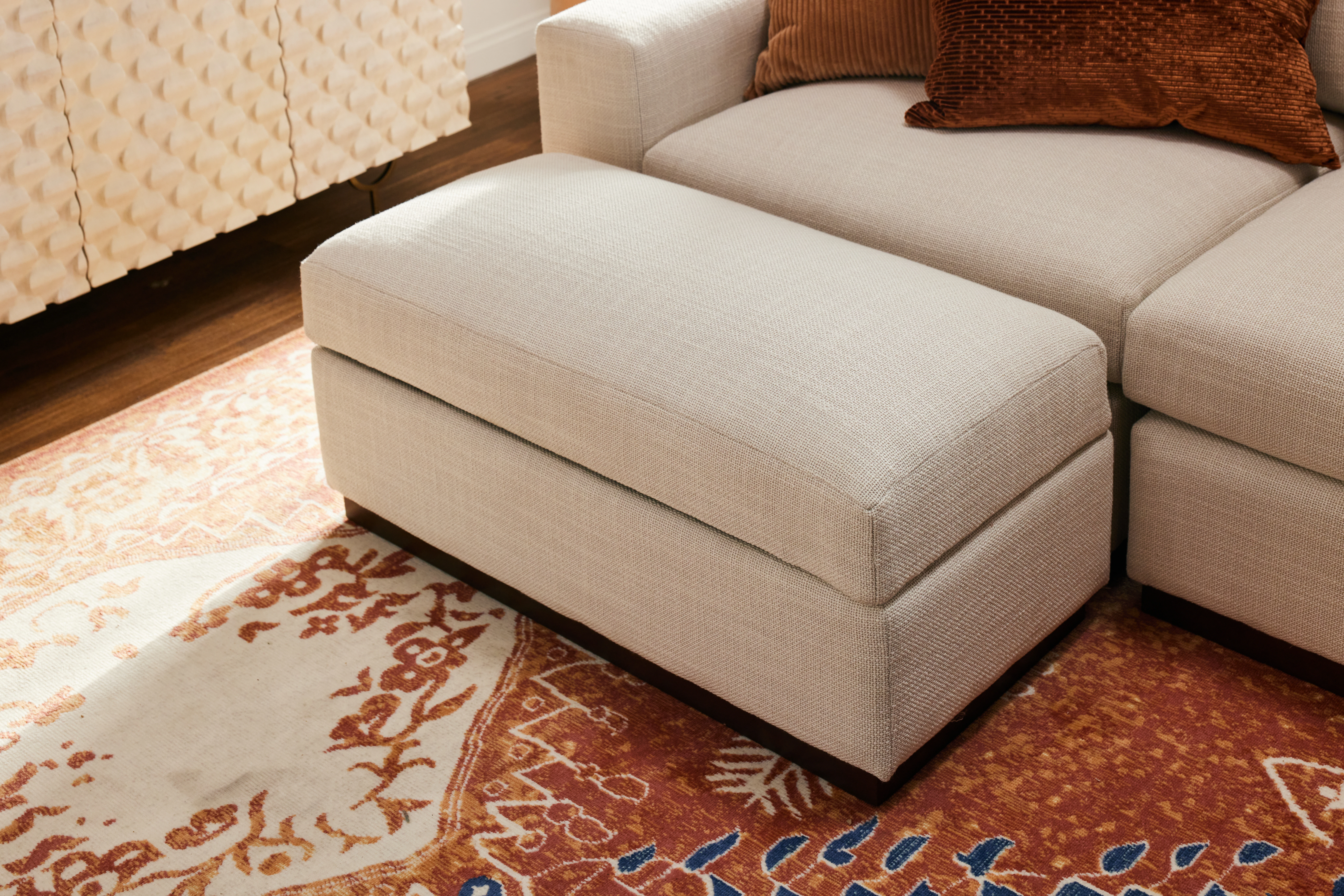 Holt Petite Modular Sectional with Storage Ottoman