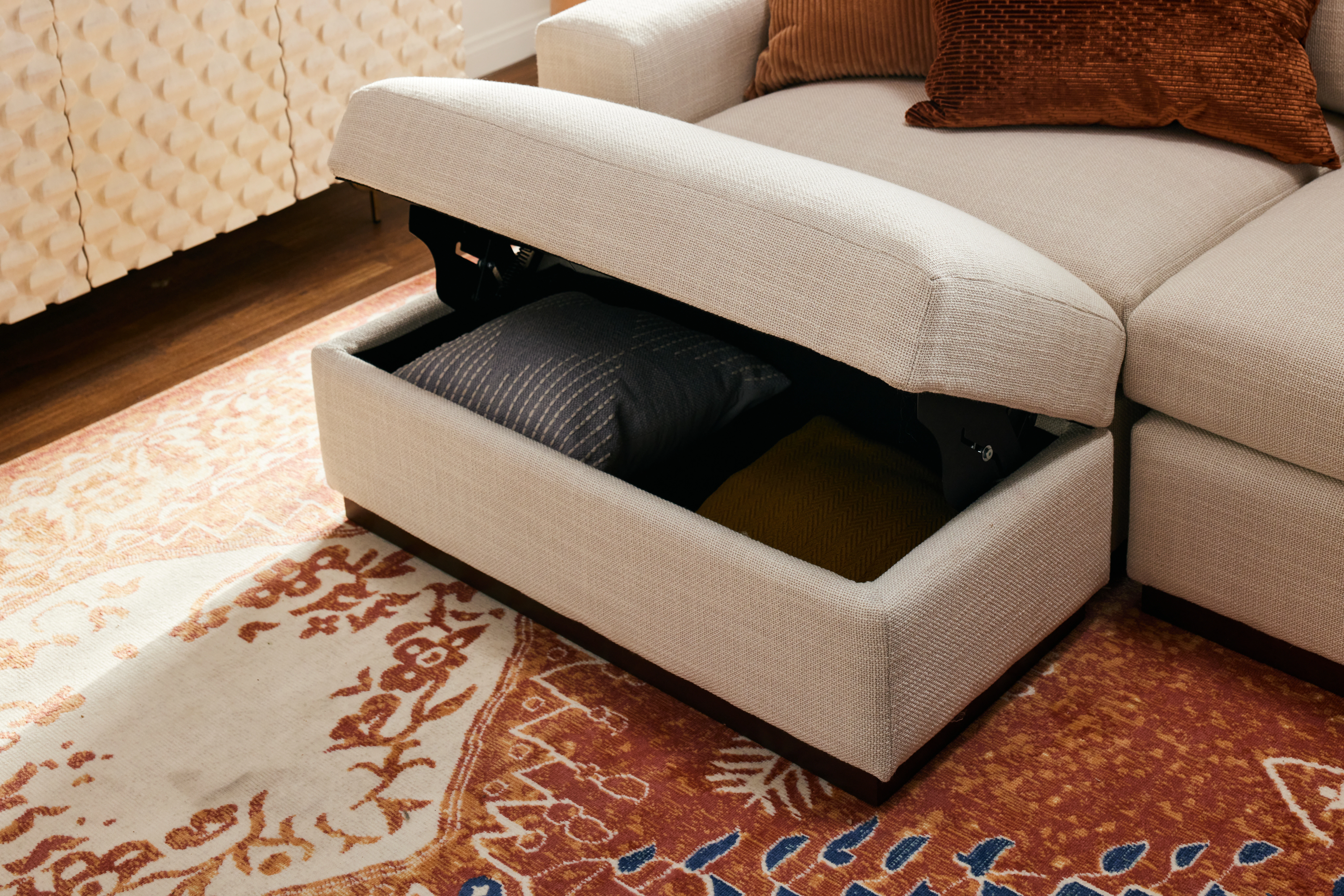 Holt Petite Modular Sectional with Storage Ottoman