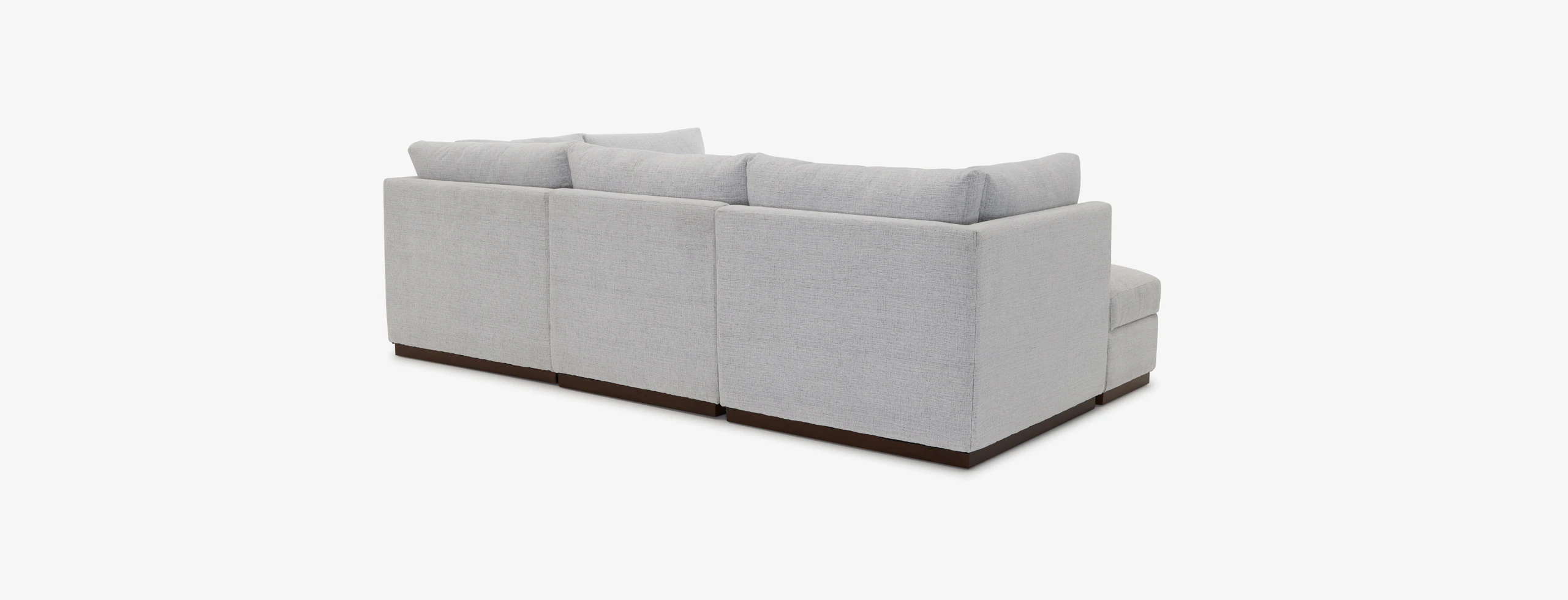 Holt Petite Modular Sofa Storage Sectional Clearview Ice