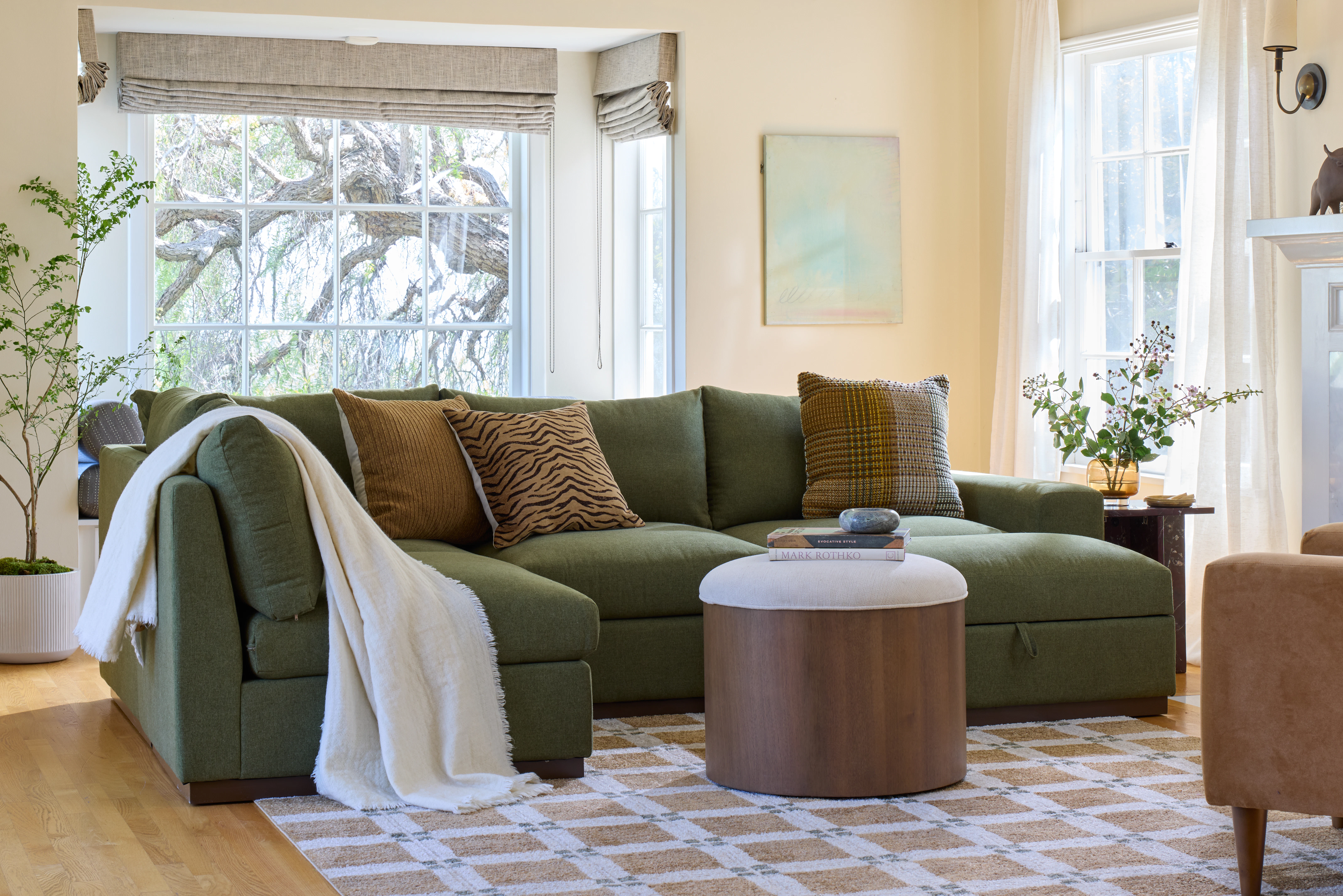 Holt Petite Modular Sofa Storage Sectional Faithful Olive
