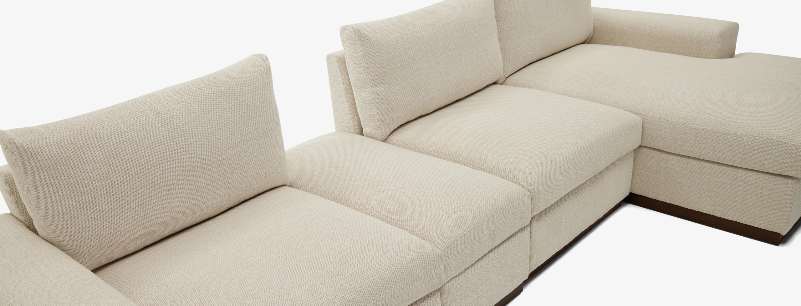 Holt Petite Modular Sectional With Storage Ottoman Asbury Hampton