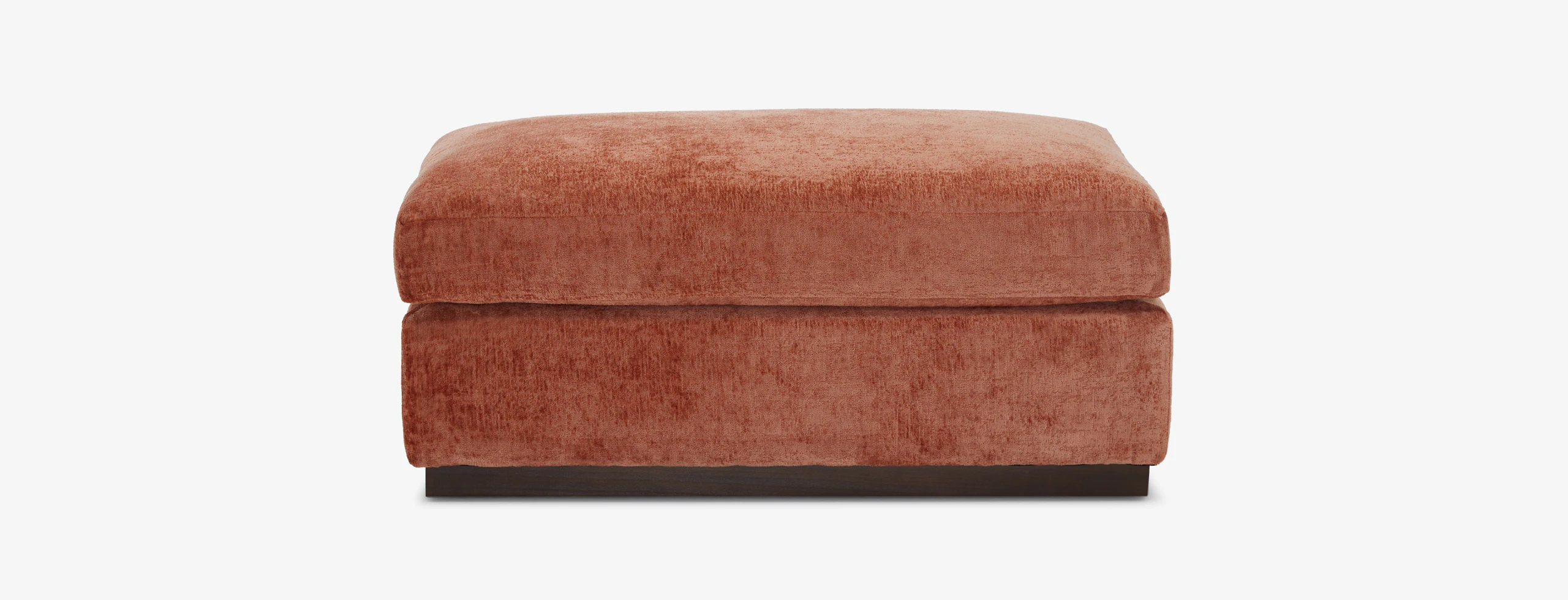 Holt Half Ottoman Plush Terra Rose